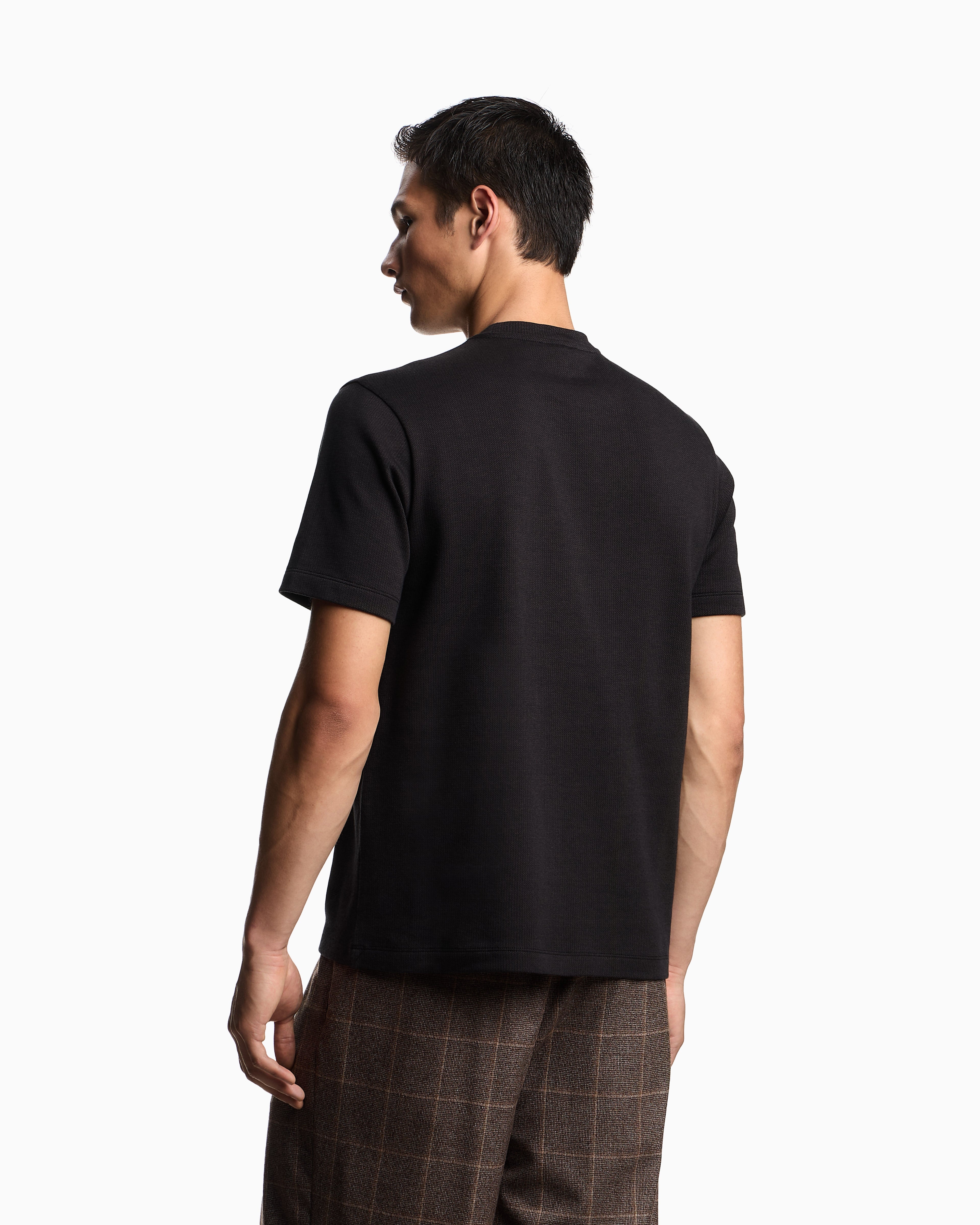 Emporio Armani ASV two-tone jersey knit T-shirt