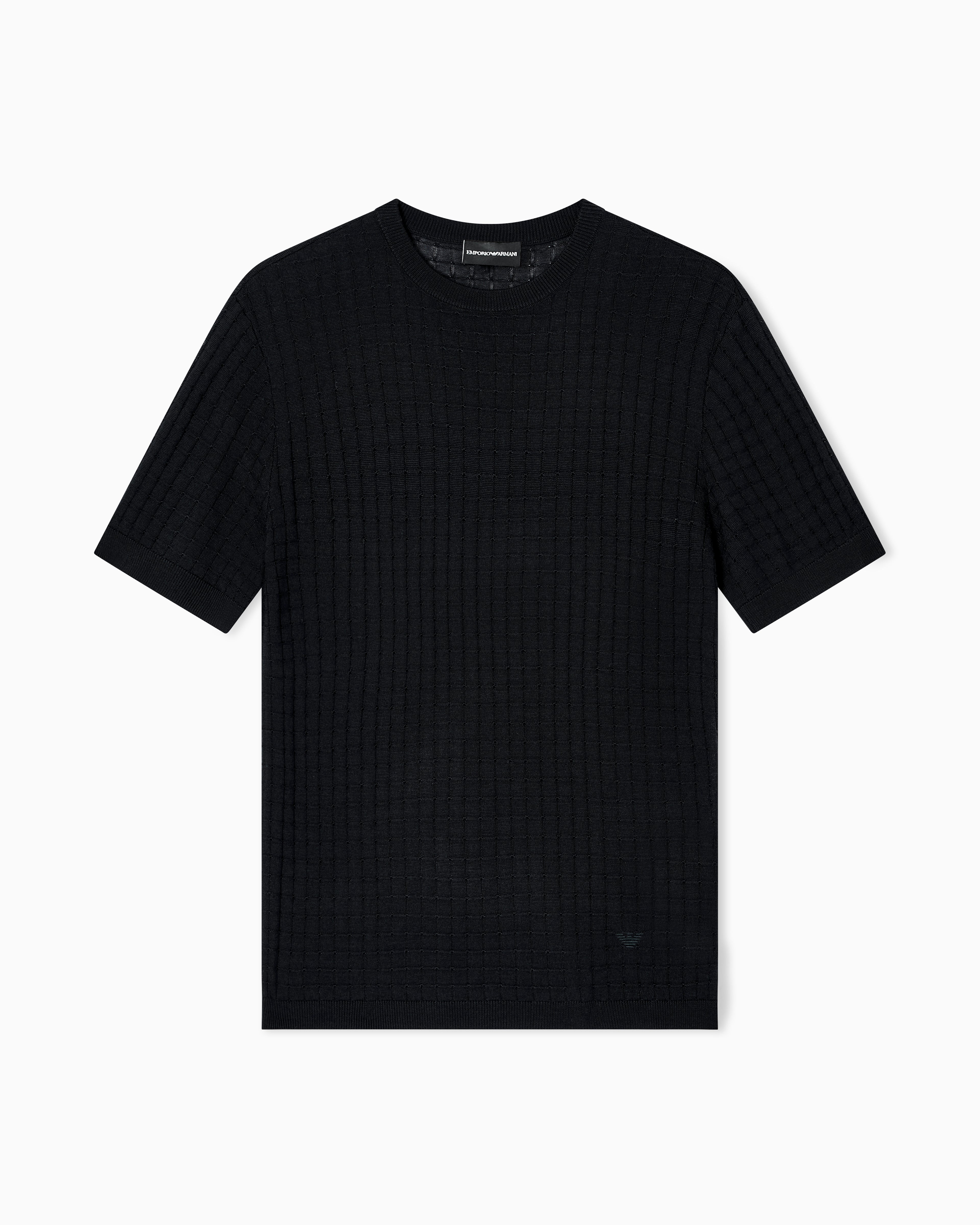 Emporio Armani ASV Lyocell-blend jumper in a plain and purl knit