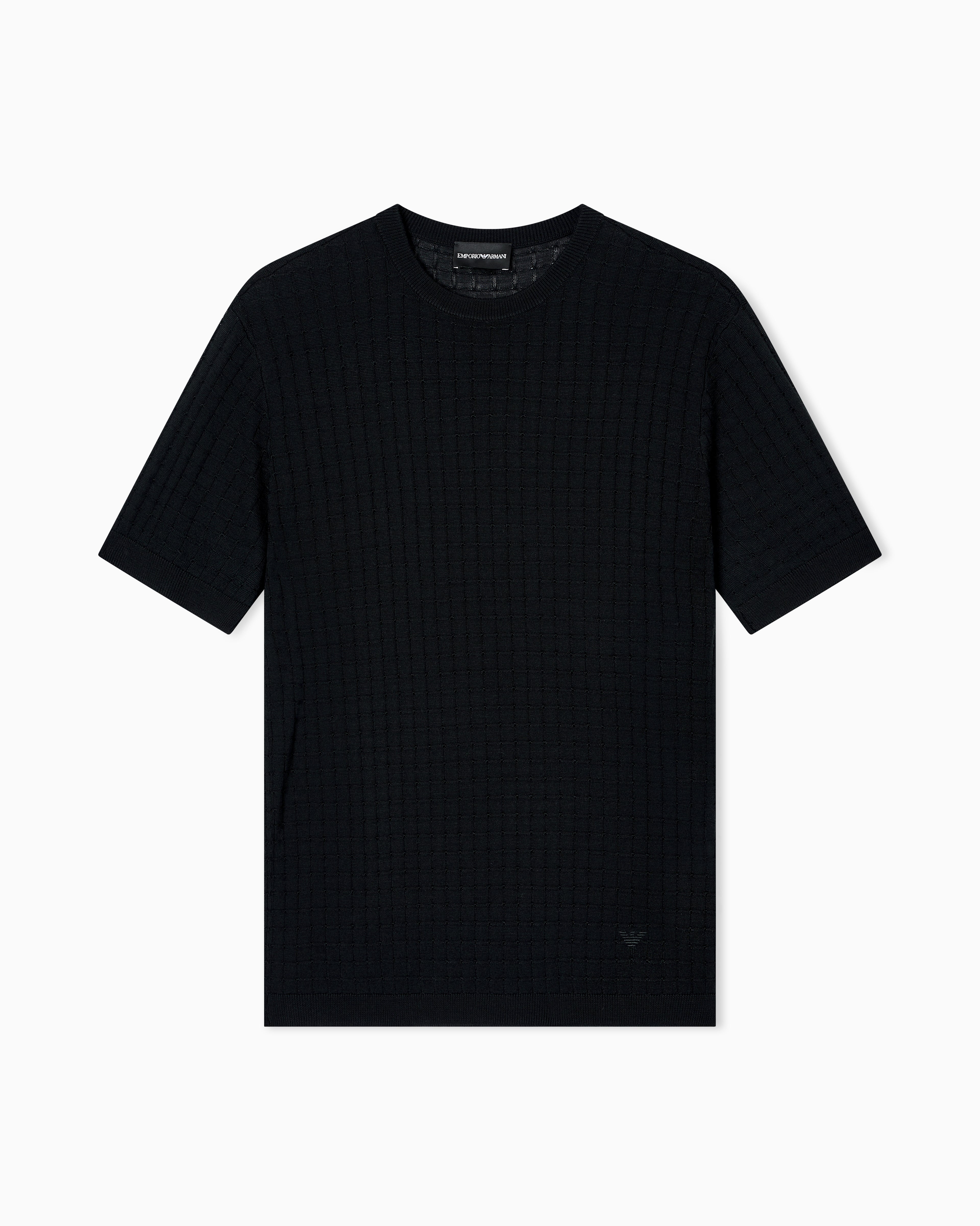Emporio Armani ASV Lyocell-blend jumper in a plain and purl knit