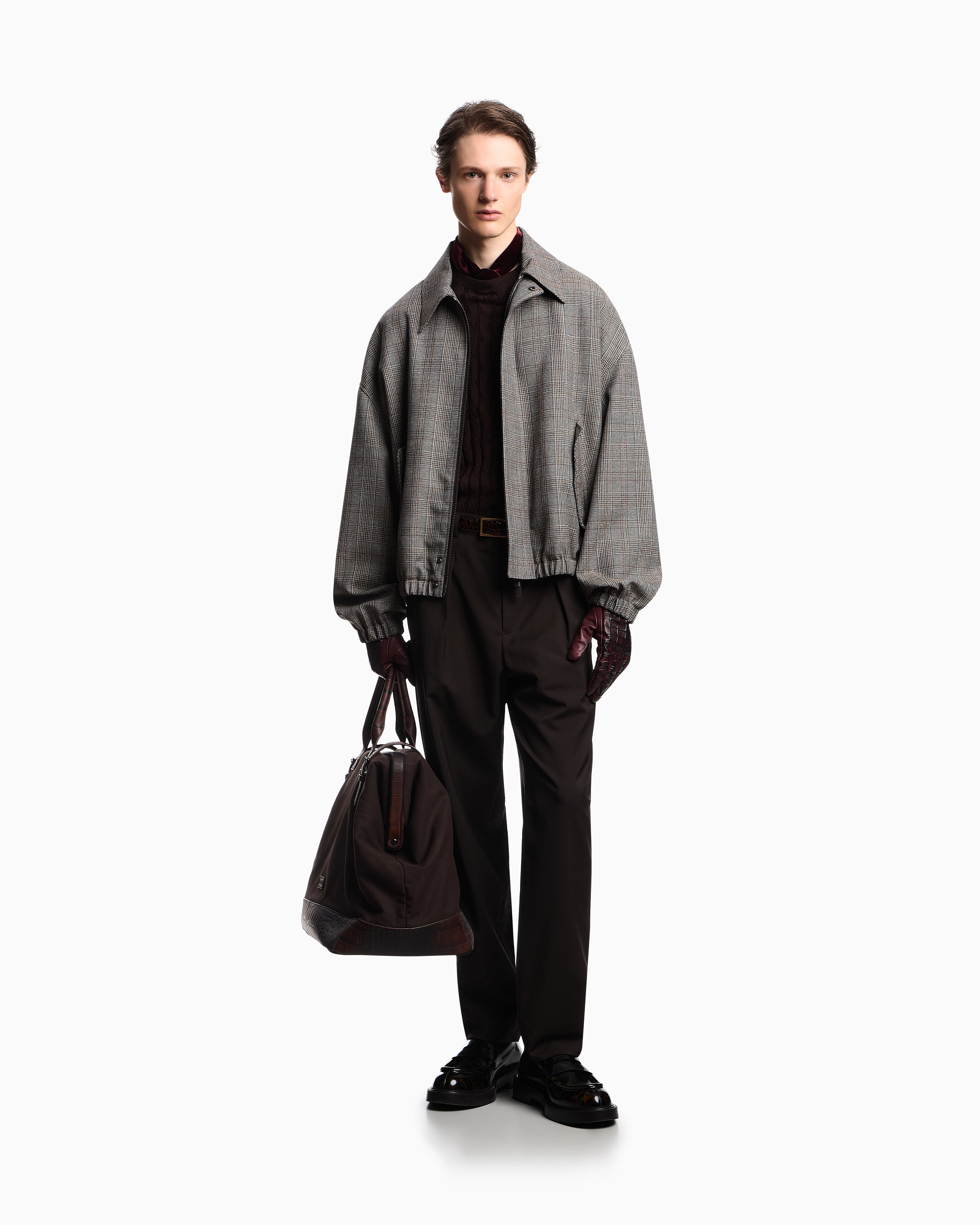 Emporio Armani ASV Lyocell-blend jumper in an embossed, patterned stitch