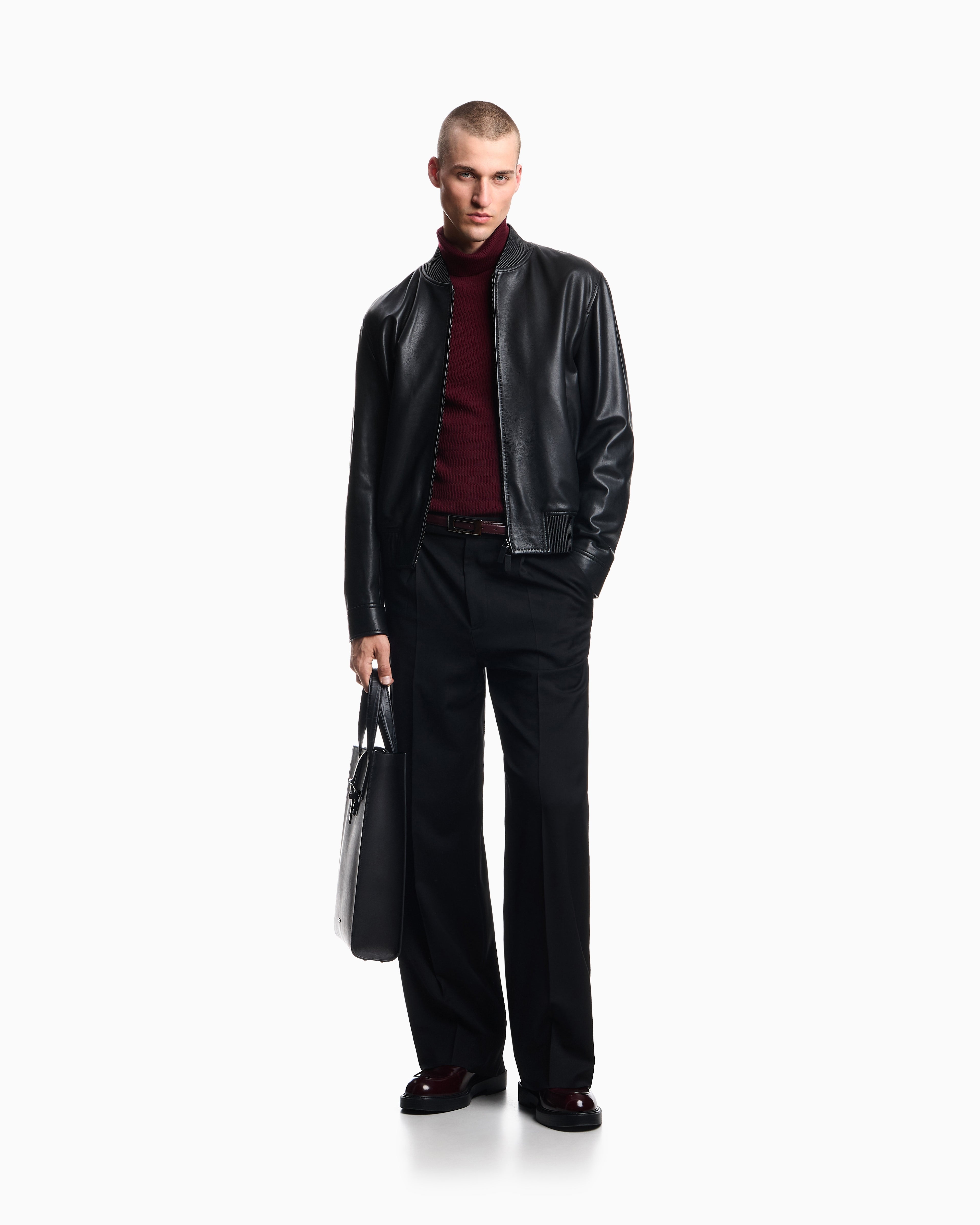 Emporio Armani Blouson in aniline nappa lambskin
