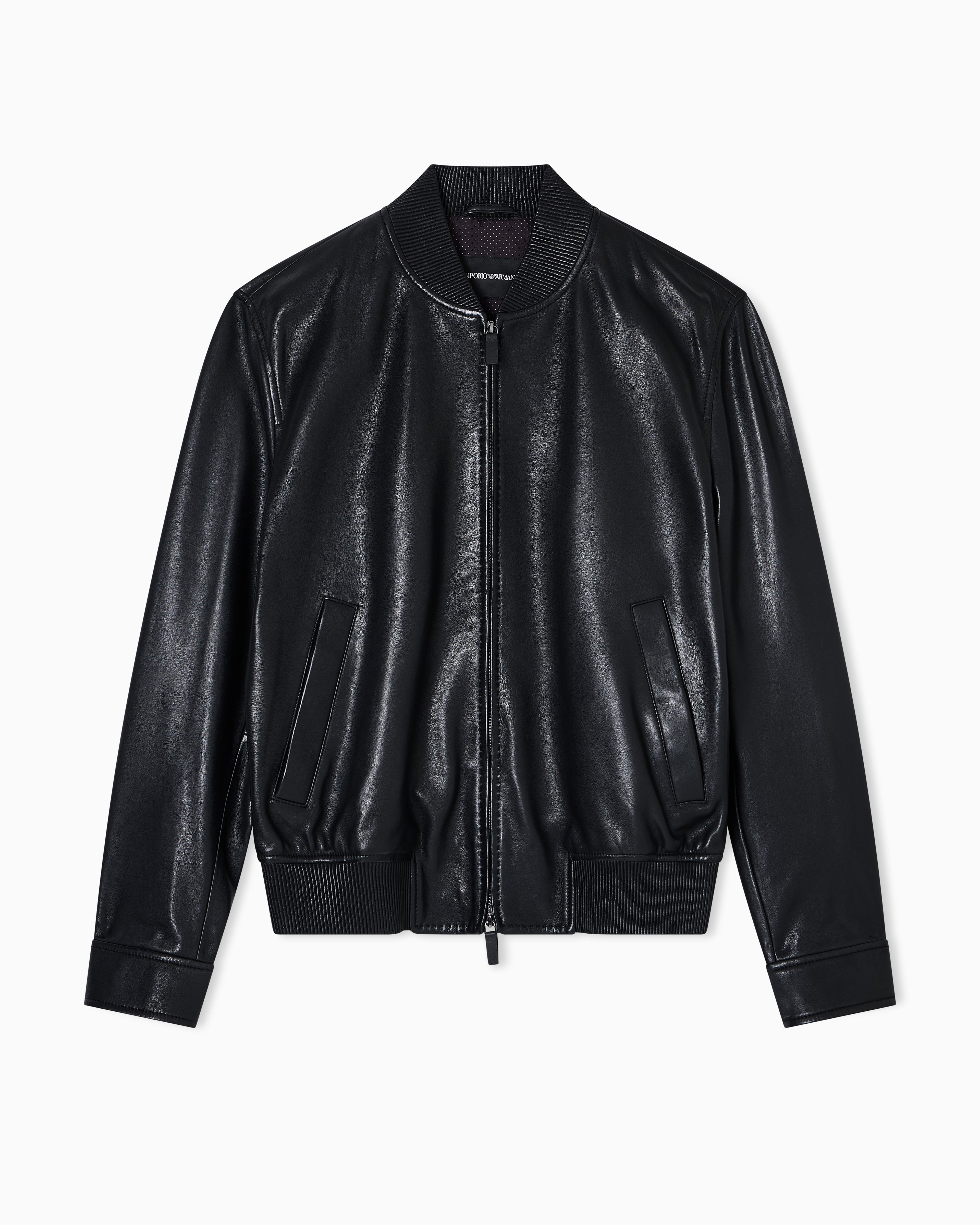 Emporio Armani Blouson in aniline nappa lambskin