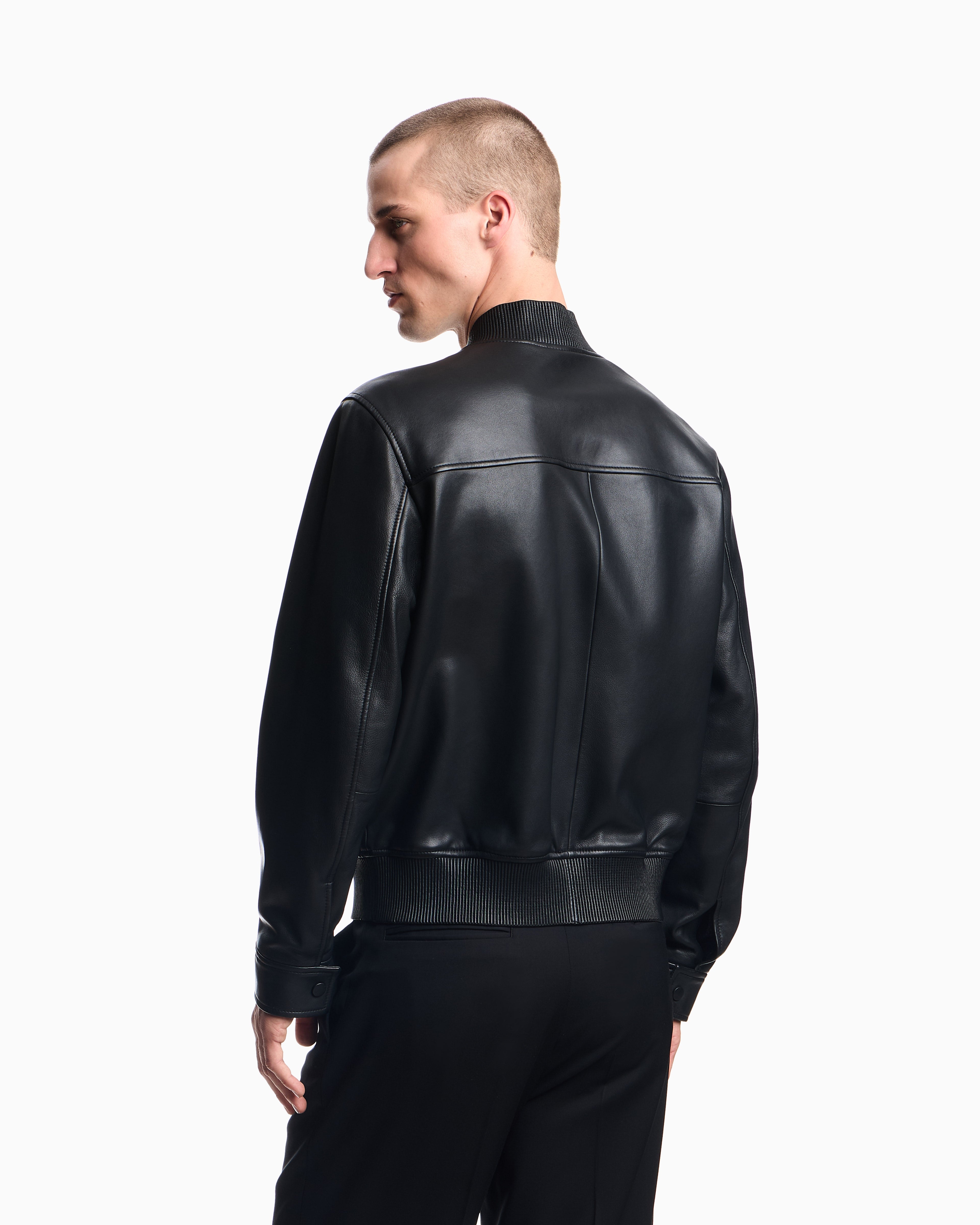 Emporio Armani Blouson in aniline nappa lambskin