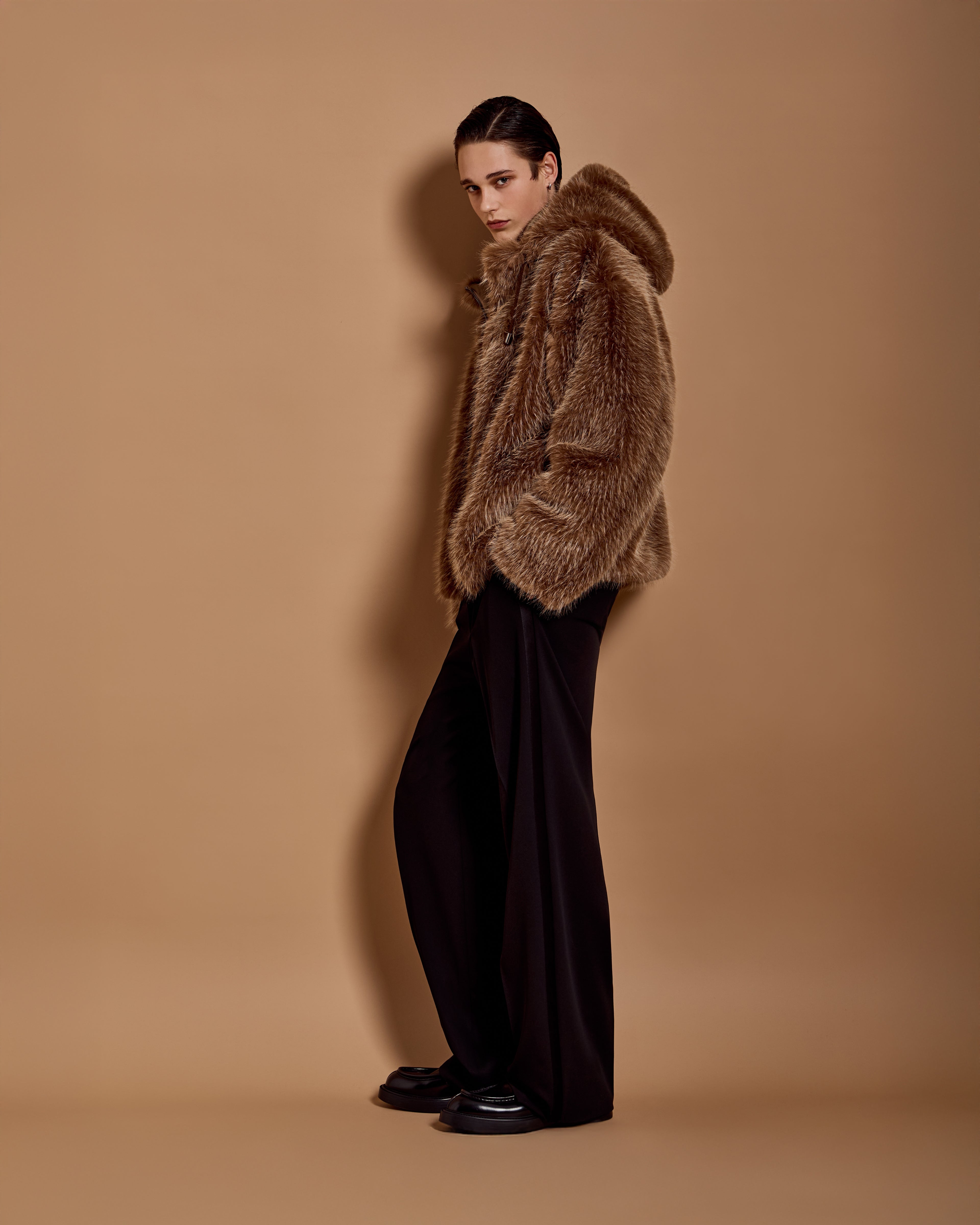 Emporio Armani Faux fur hooded blouson