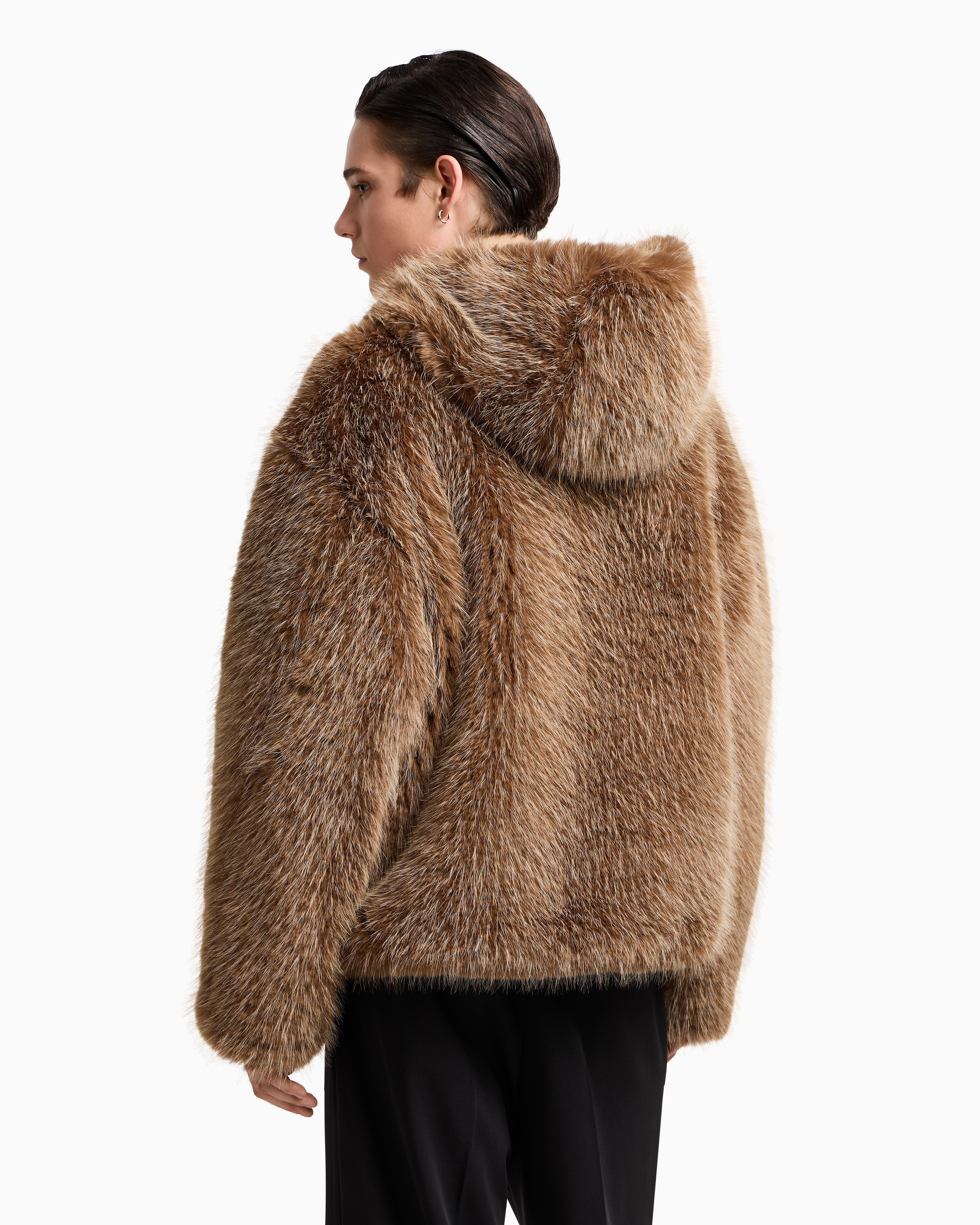 Emporio Armani Faux fur hooded blouson