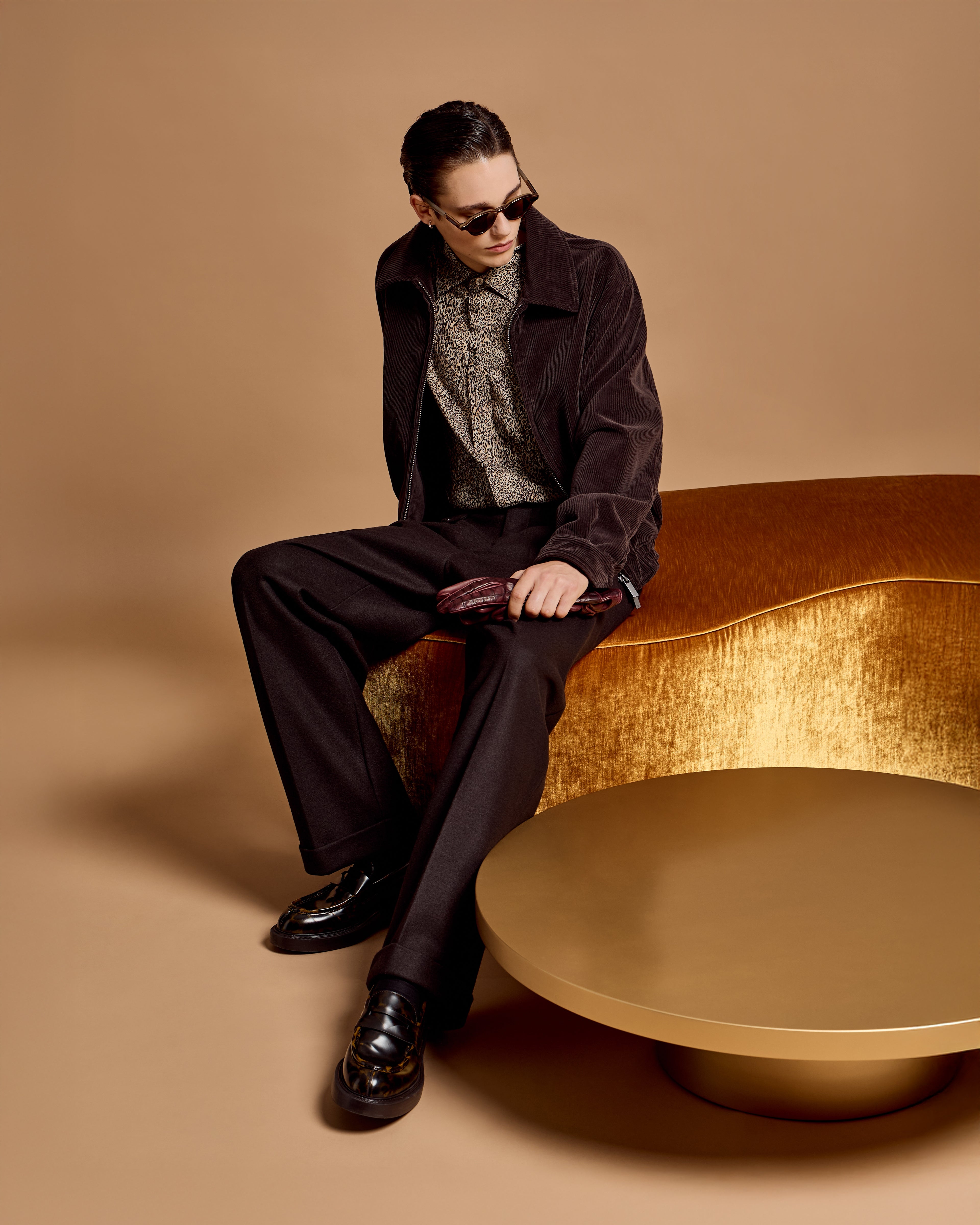 Emporio Armani Boiled-wool jersey trousers