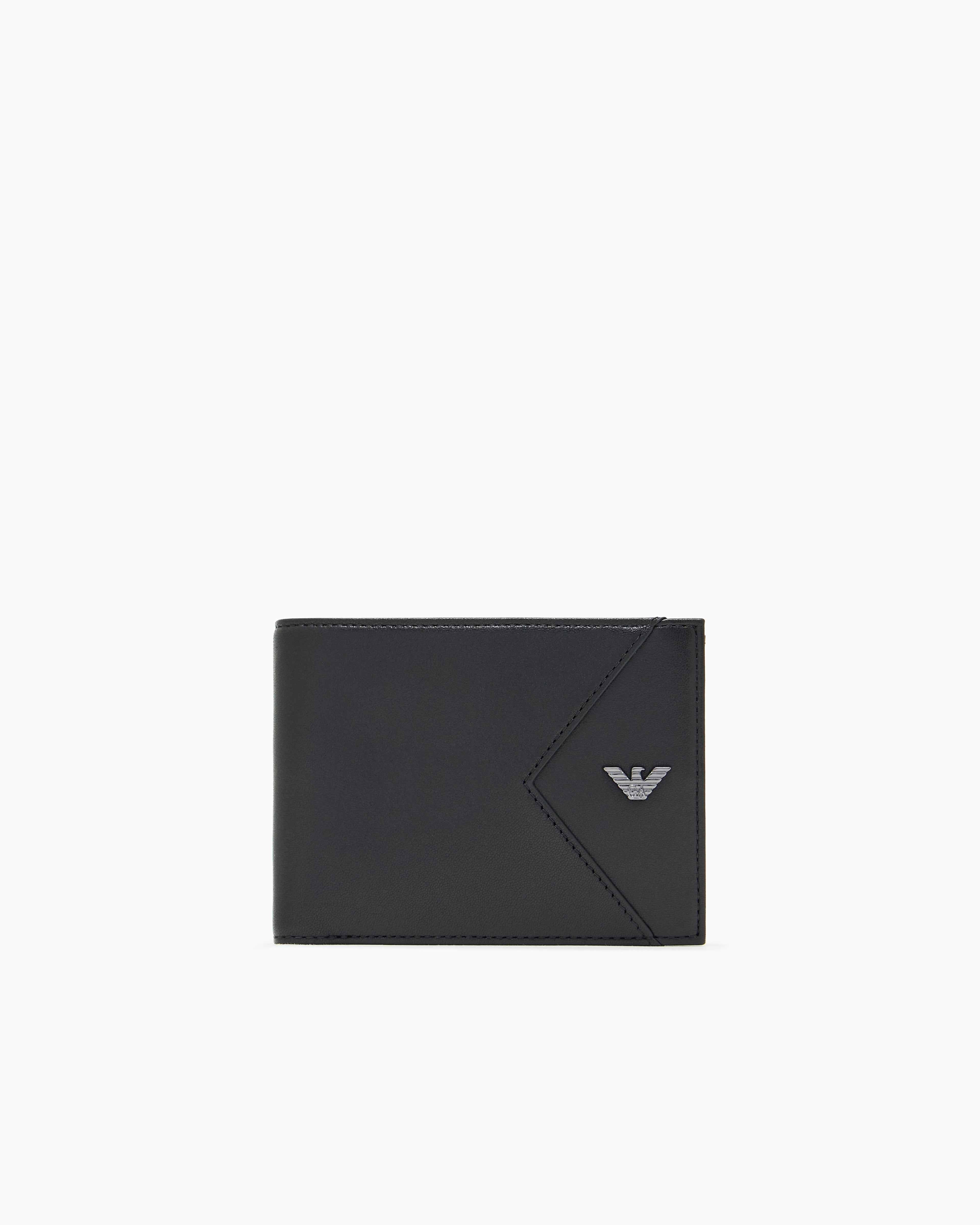 Emporio Armani Nappa leather bifold wallet with geometric detail