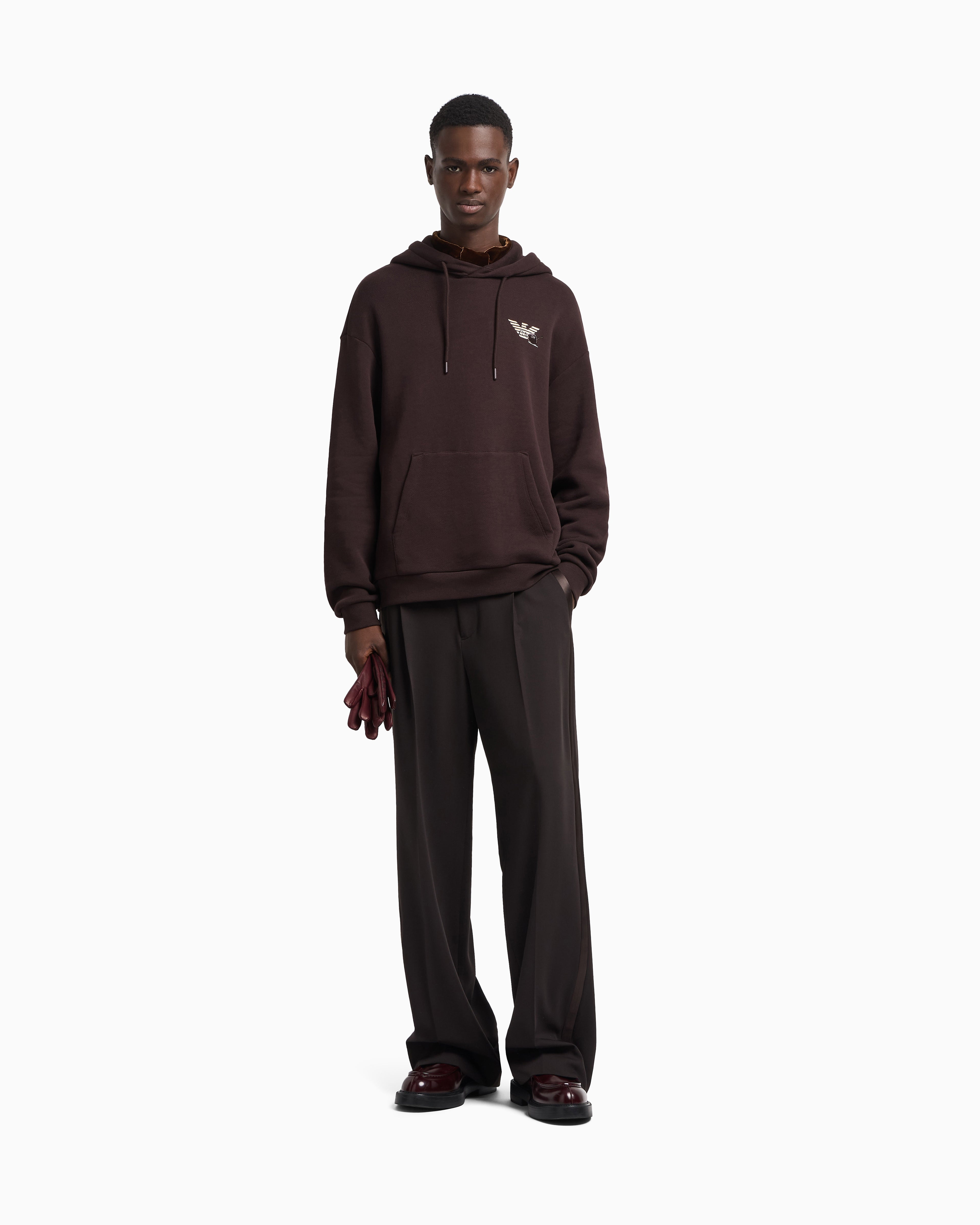 Emporio Armani ASV jersey twill sweatshirt with a playing cards print
