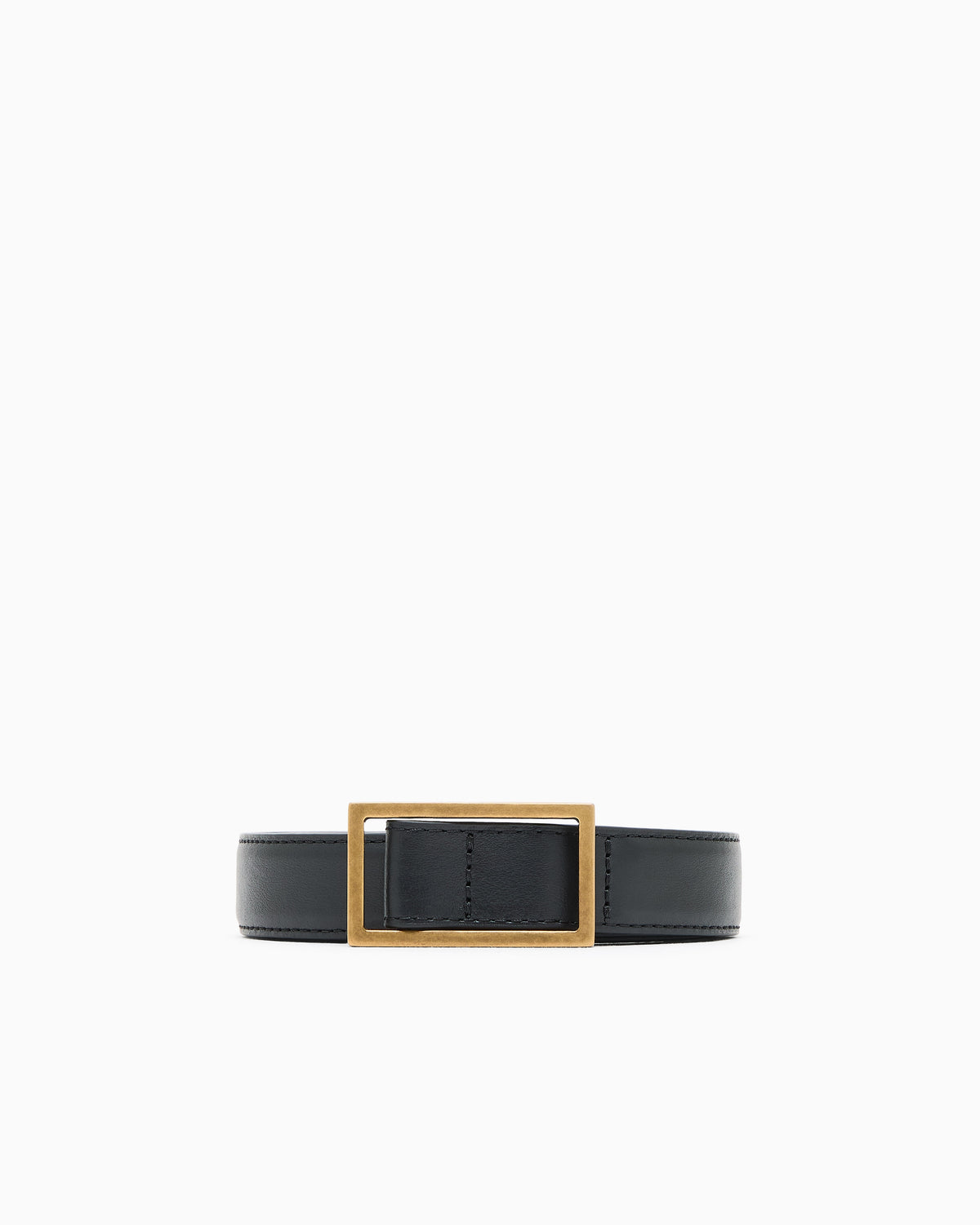 Emporio Armani Leather belt with plate