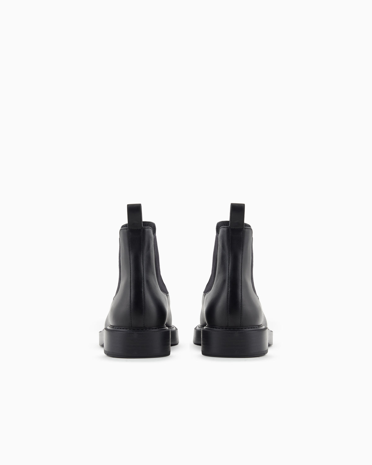 Emporio Armani Dappled Leather Beatle Boots Black