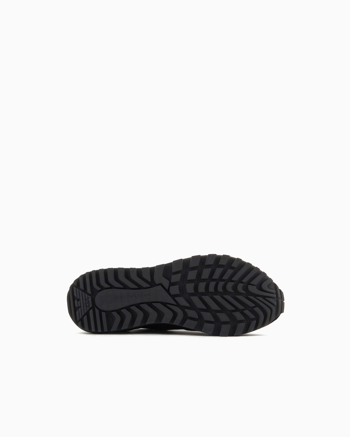 Emporio Armani Low-Top Sneakers In Suede And Mesh With A Rubber Sole Black