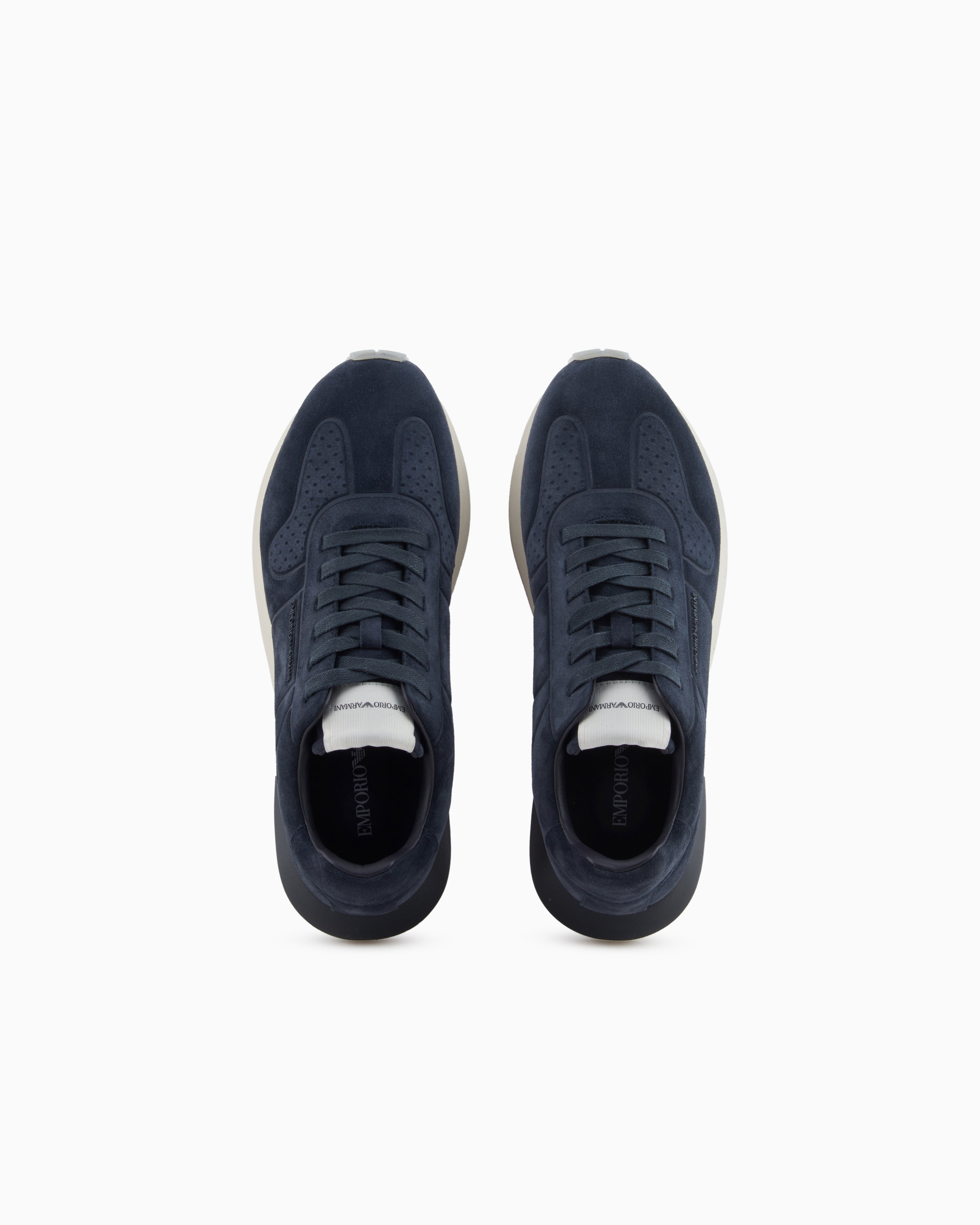 Emporio Armani Suede Sneakers Navy Blue