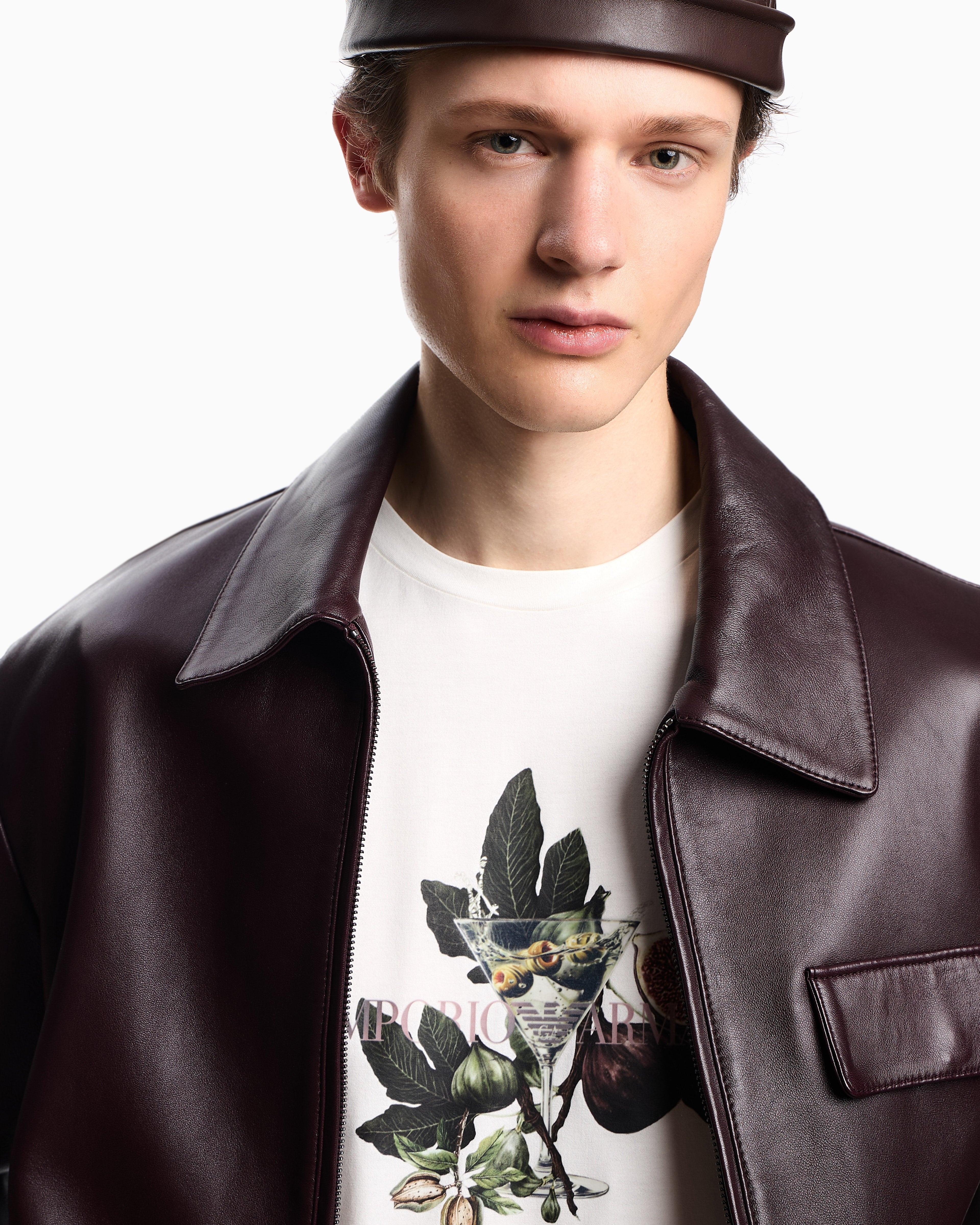 Emporio Armani ASV jersey T-shirt with goblet and foliage print