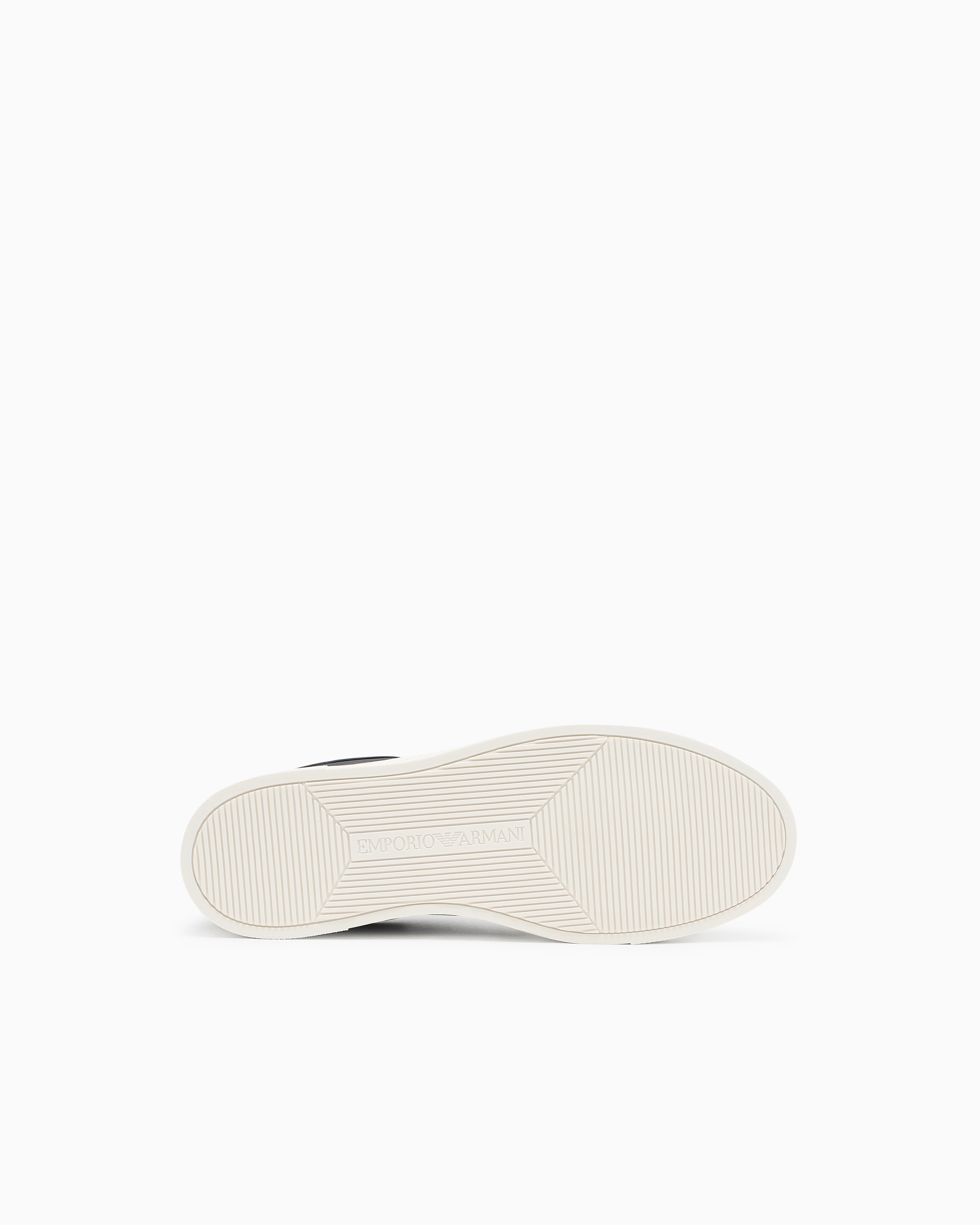 Emporio Armani Supple Leather Sneakers Black