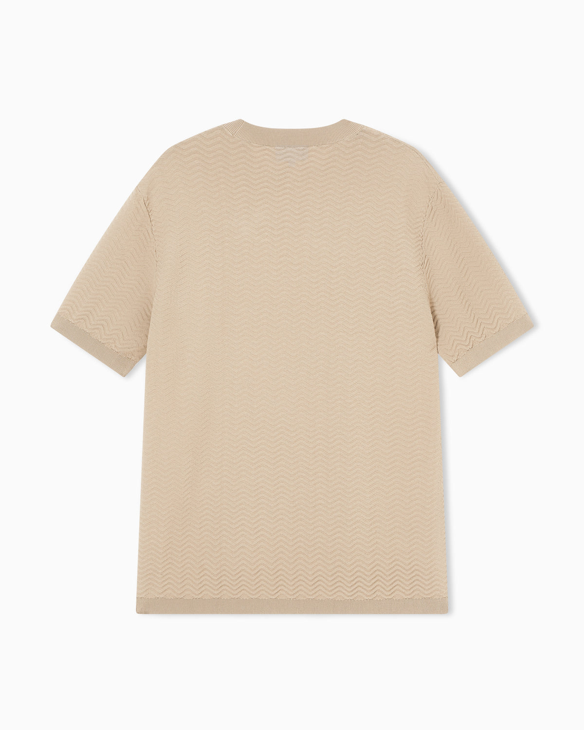 Emporio Armani Icon viscose-blend chevron-stitch jumper