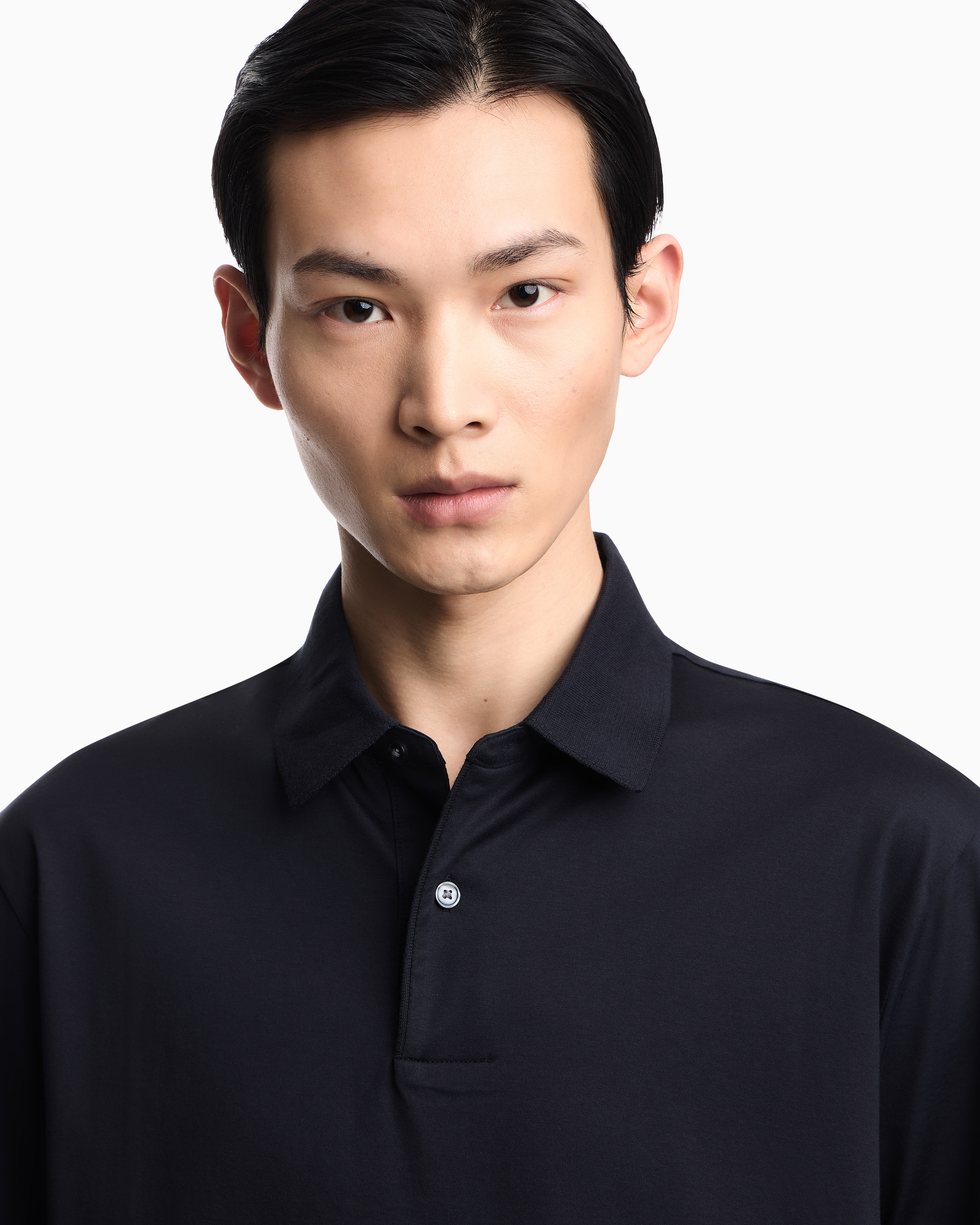 Emporio Armani Loose-fit, lightweight jersey polo shirt