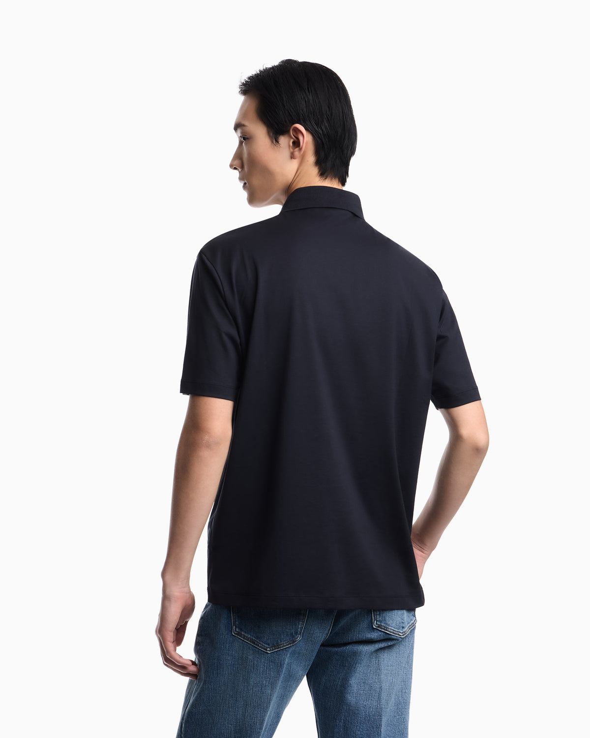 Emporio Armani Loose-fit, lightweight jersey polo shirt