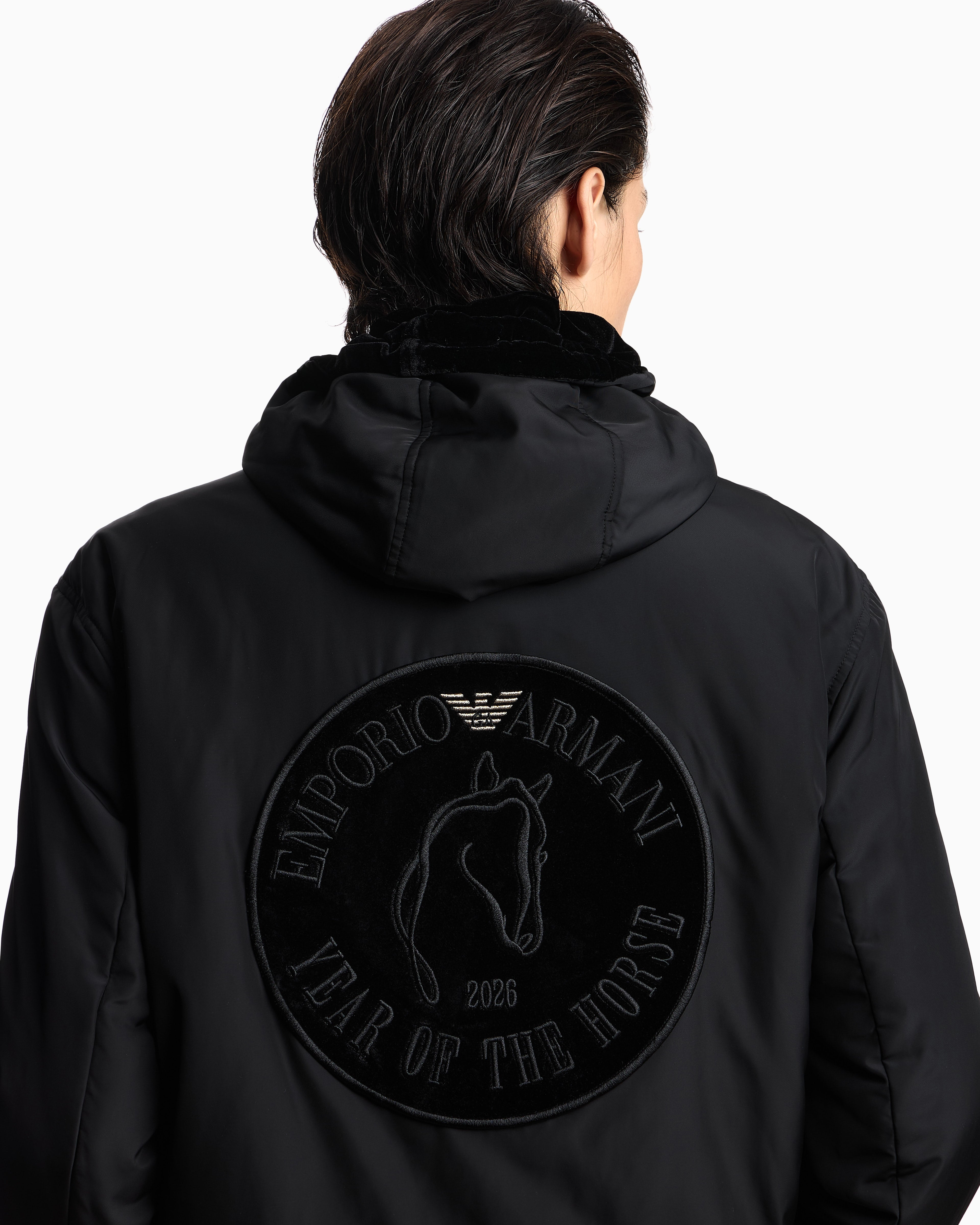 Emporio Armani Lunar New Year reversible chenille jacket