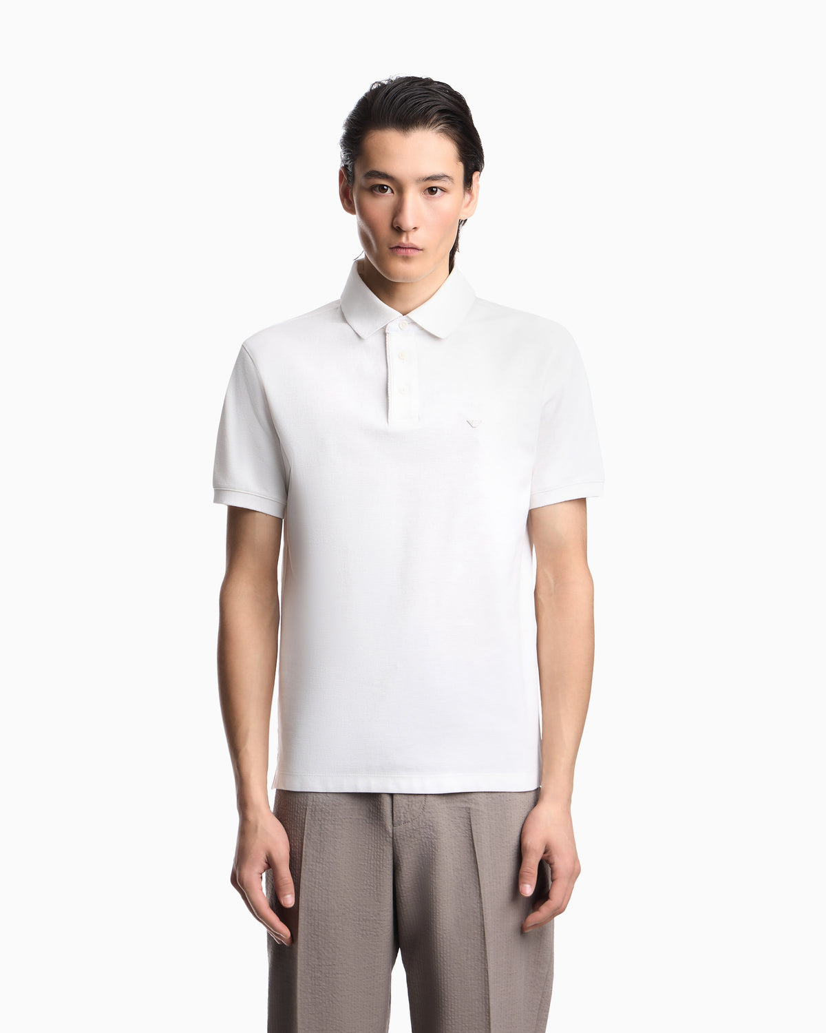 Emporio Armani Regular fit piqué polo shirt