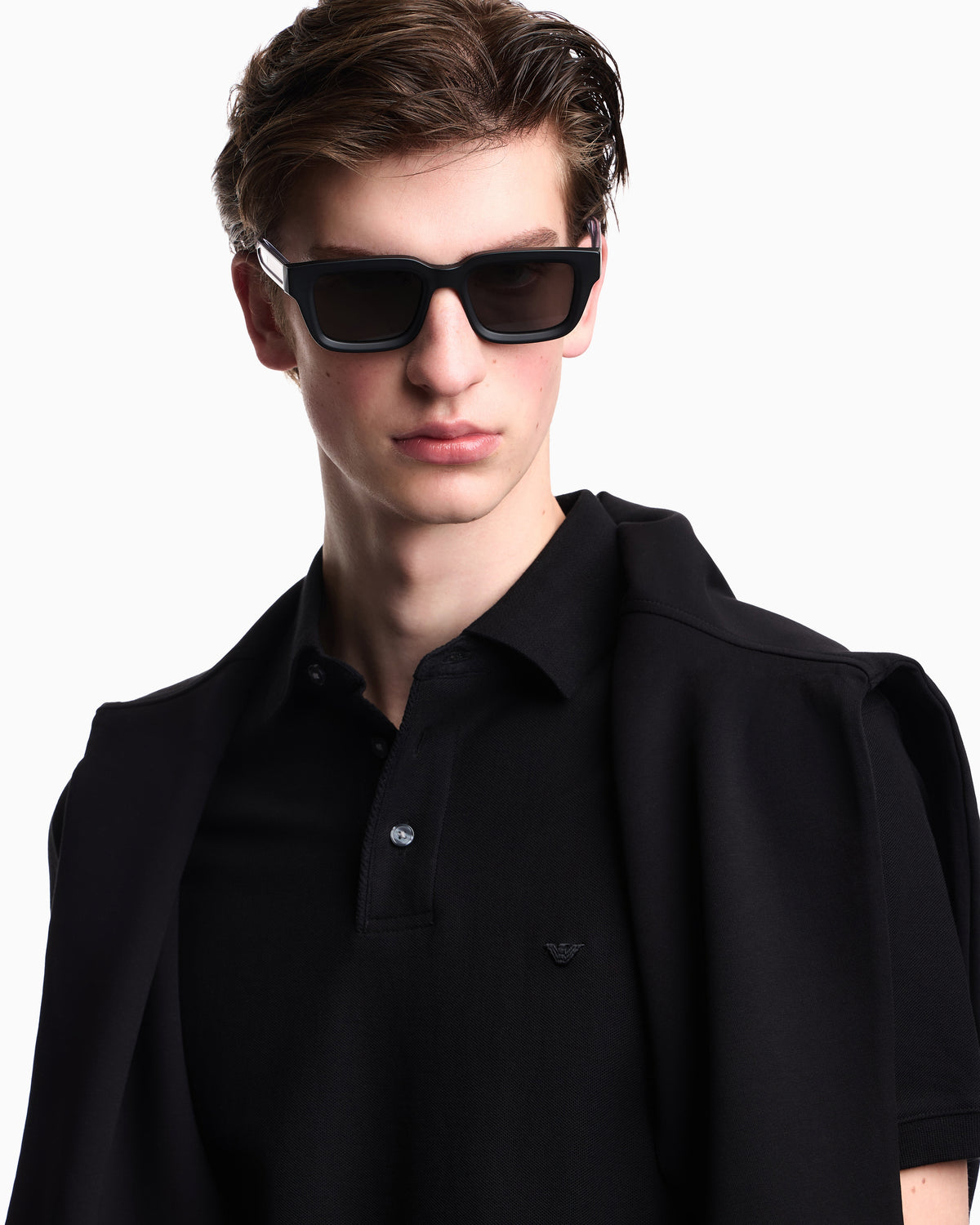 Emporio Armani Regular fit piqué polo shirt