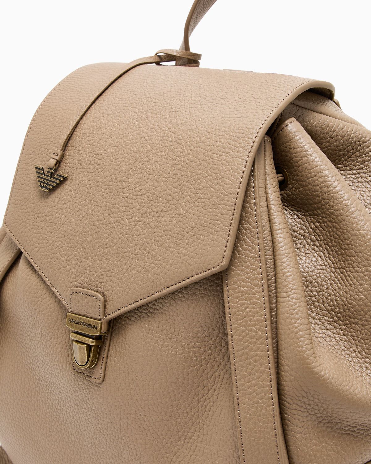 Emporio Armani Icon pebbled leather backpack