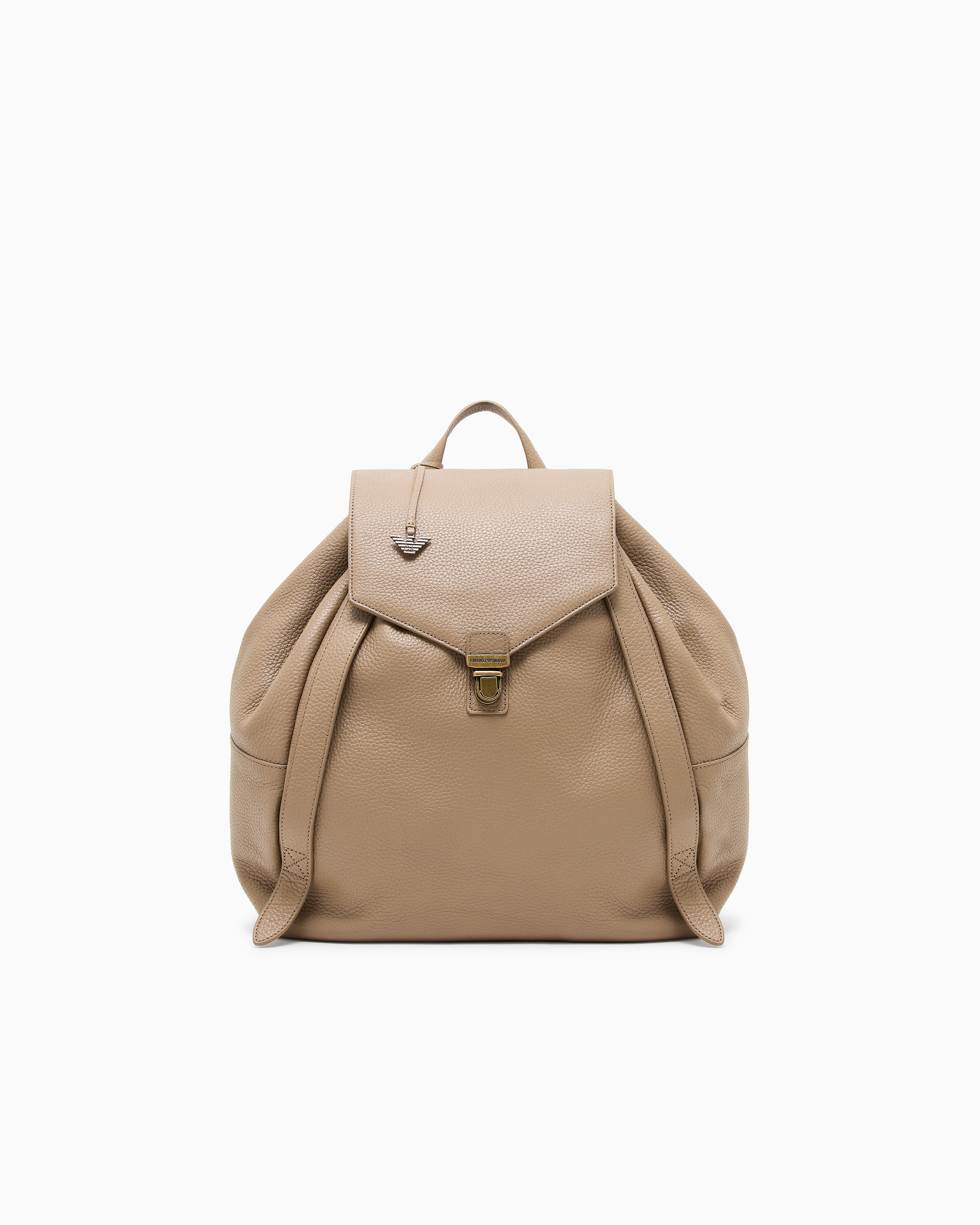 Emporio Armani Icon pebbled leather backpack