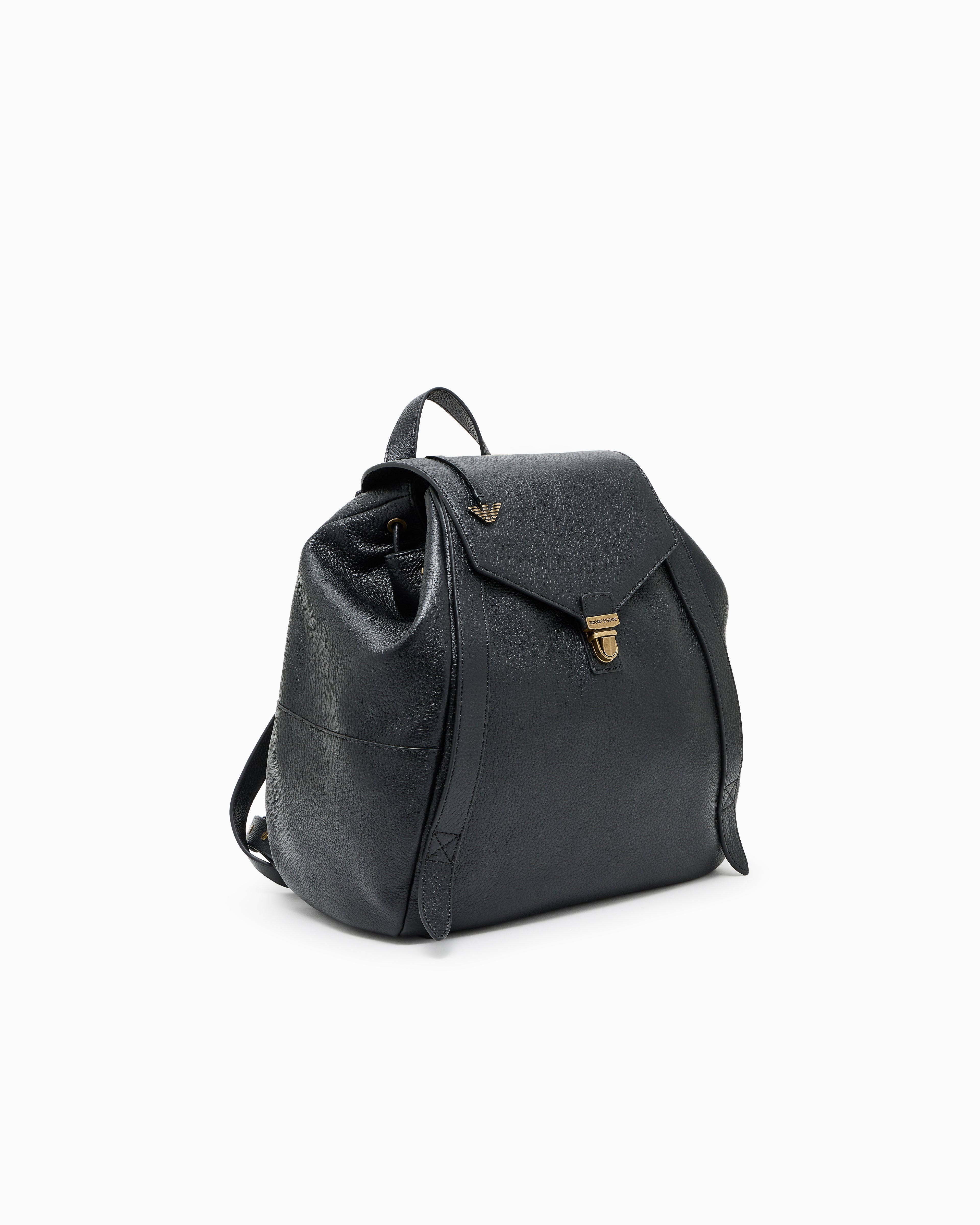 Emporio Armani Icon pebbled leather backpack