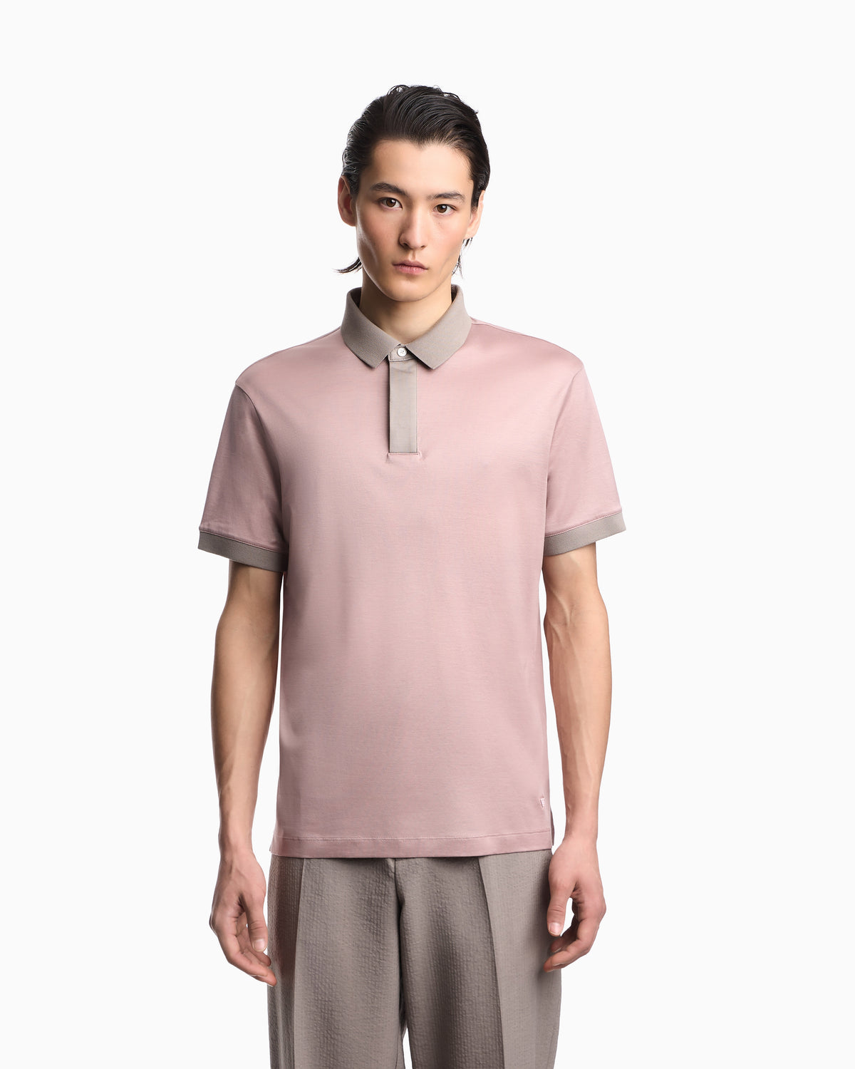 Emporio Armani Lyocell-blend jersey polo shirt