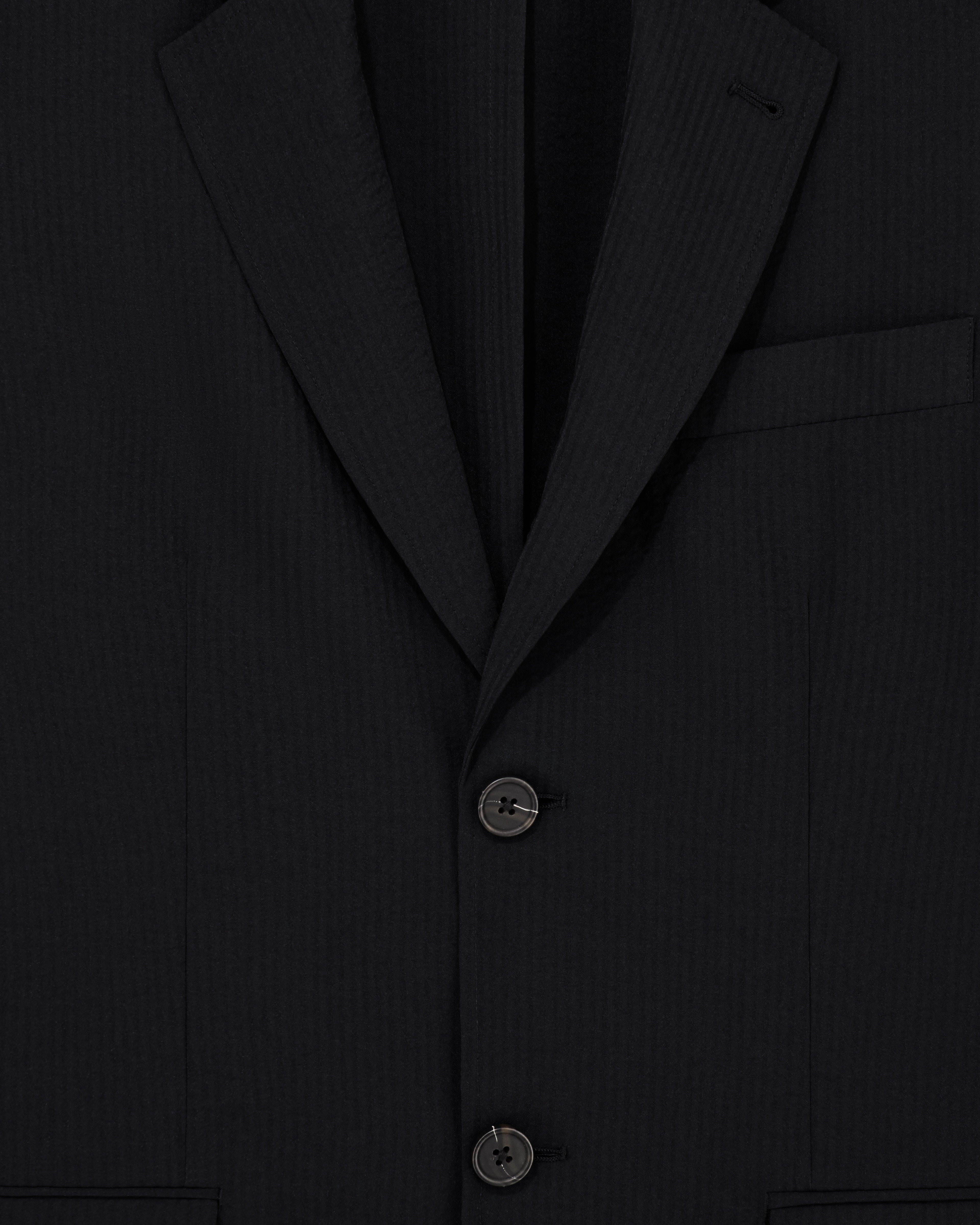 Emporio Armani Single-breasted jacket in technical seersucker fabric