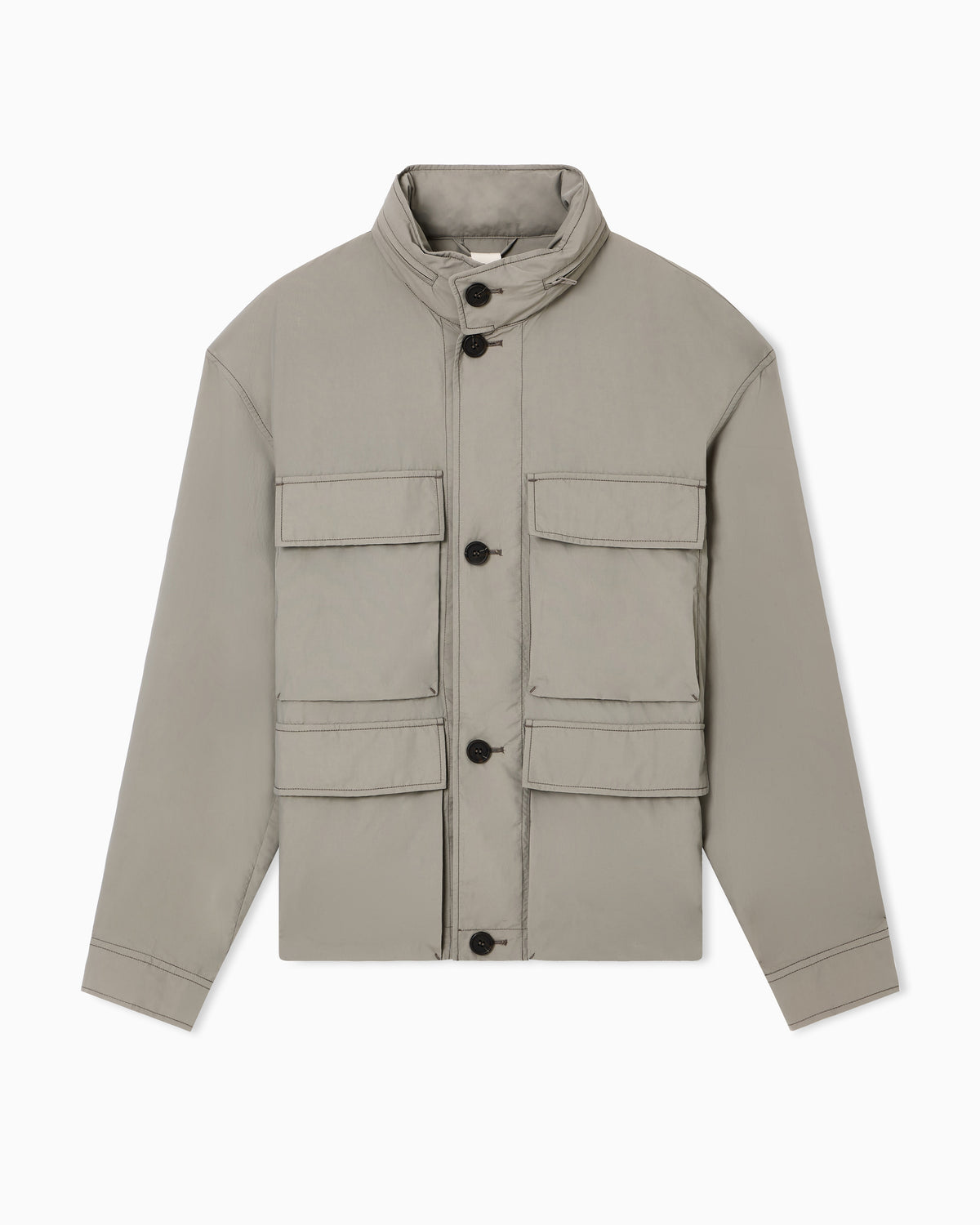 Emporio Armani Multi-pocket blouson in silk-blend nylon