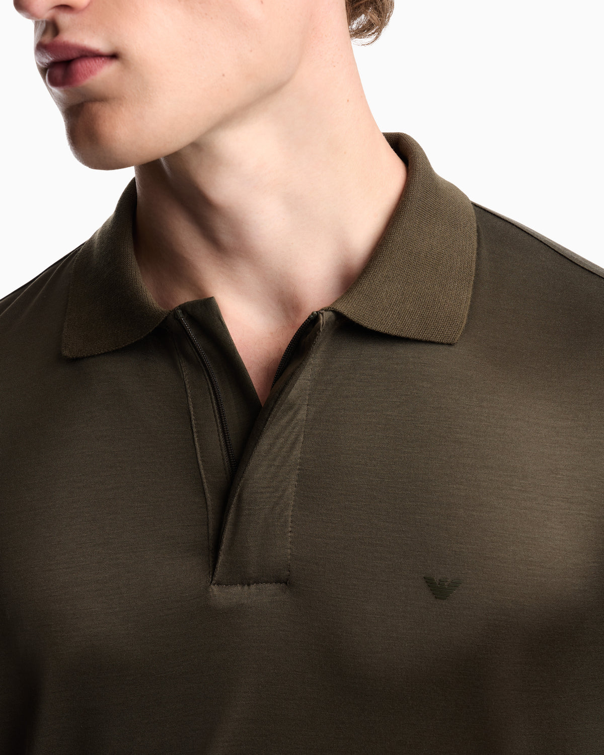 Emporio Armani Travel Essential Lyocell-blend jersey polo shirt