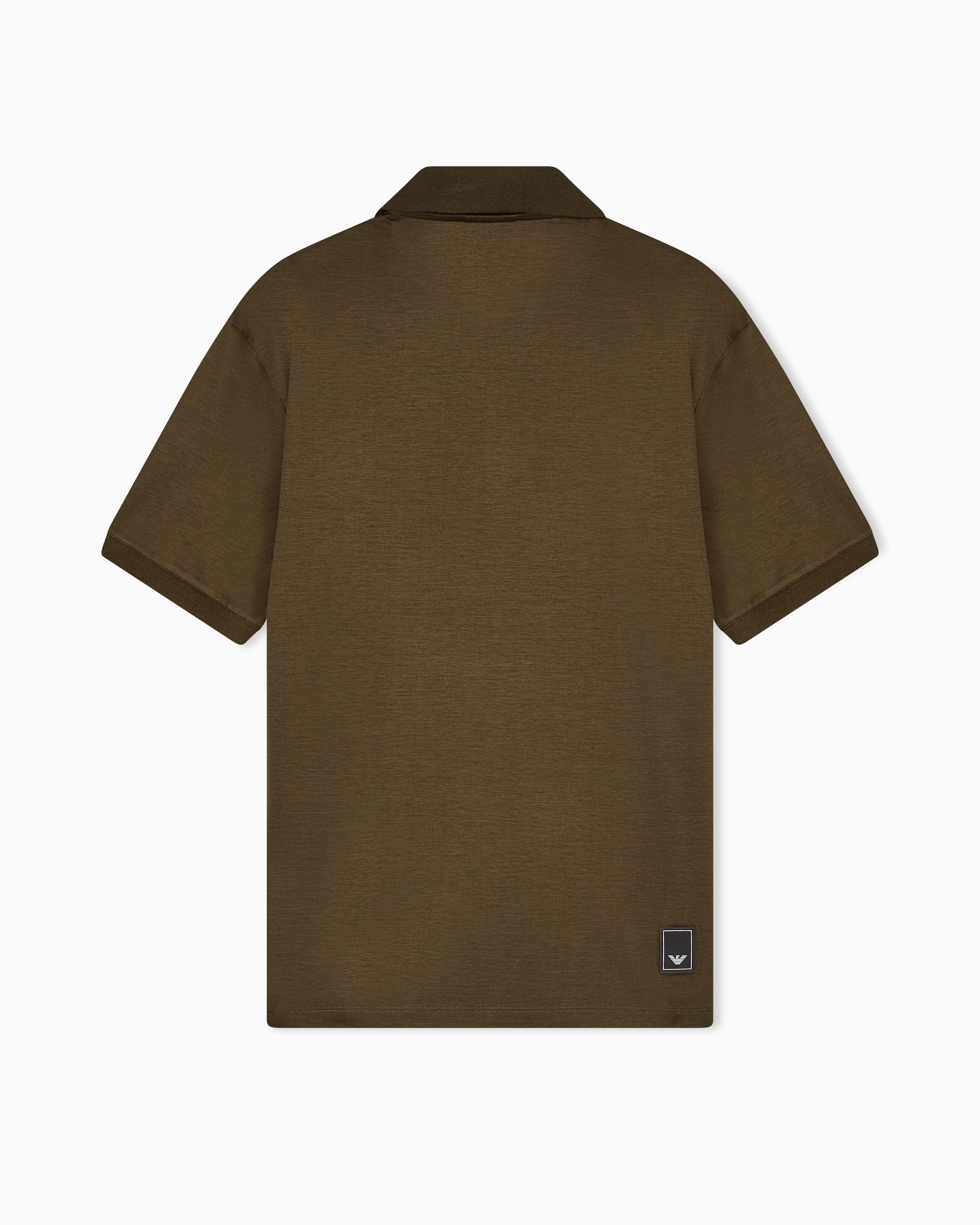 Emporio Armani Travel Essential Lyocell-blend jersey polo shirt