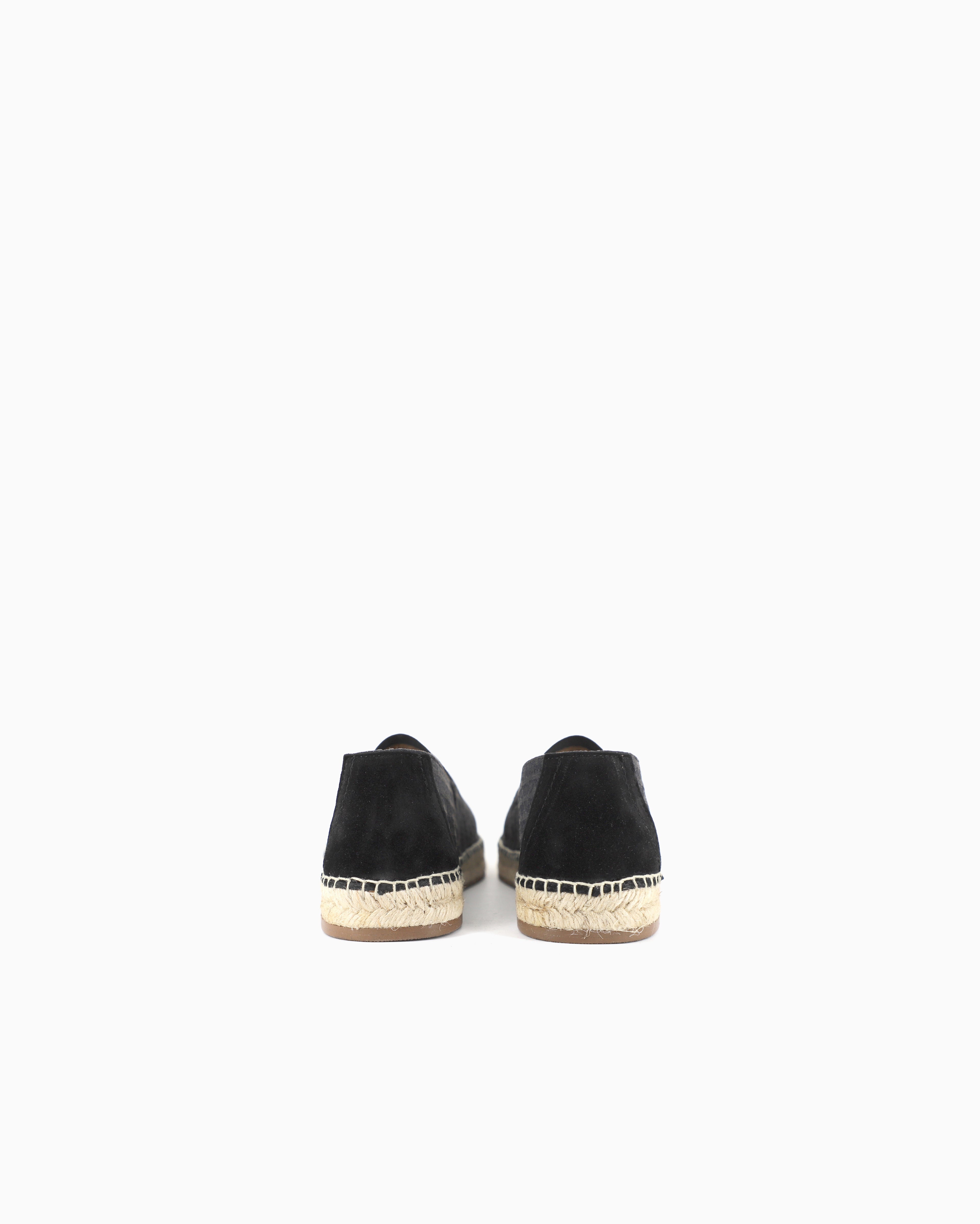 Emporio Armani Jacquard Espadrilles With All-Over Logo Lettering Black