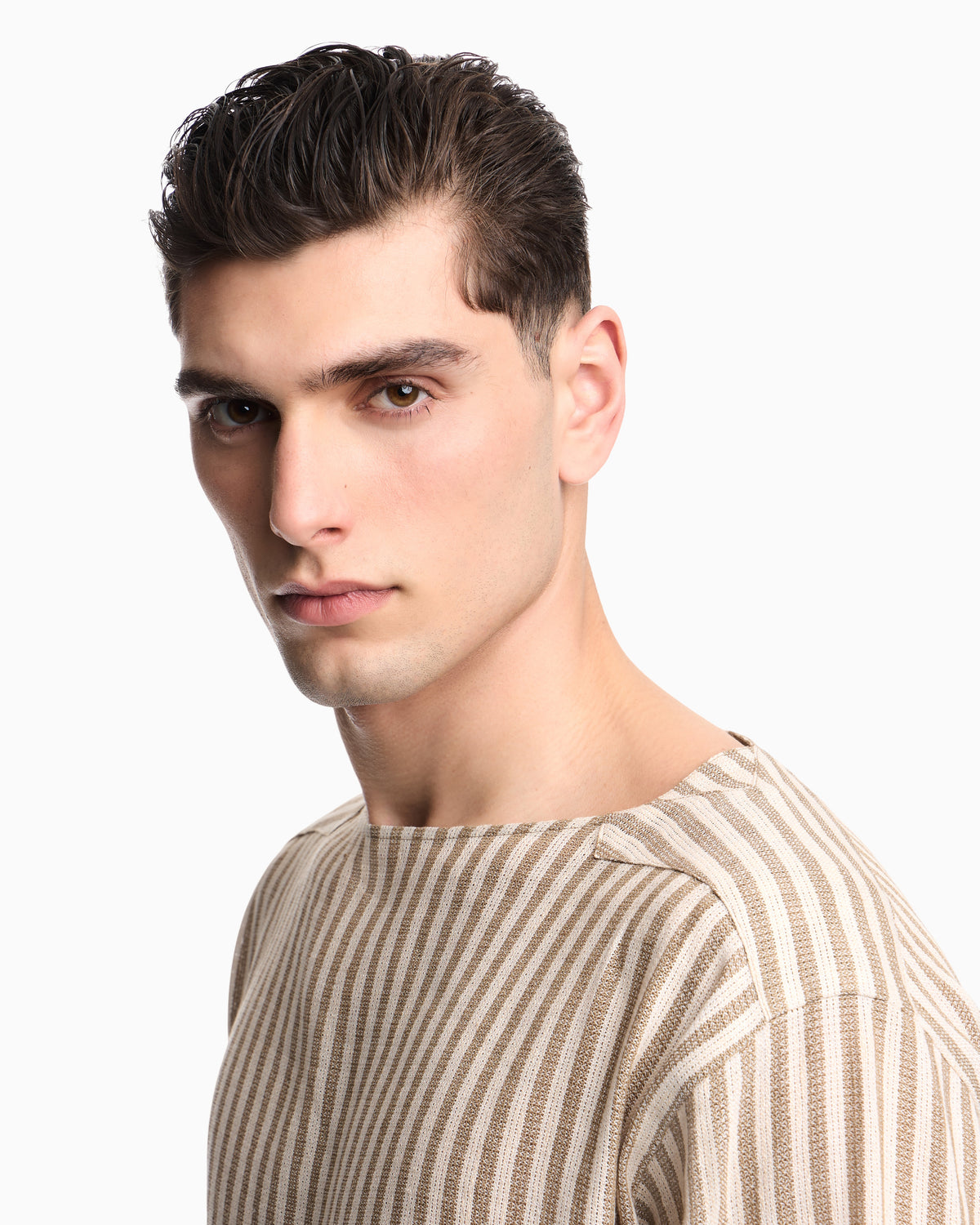Emporio Armani Jute-effect linen jumper