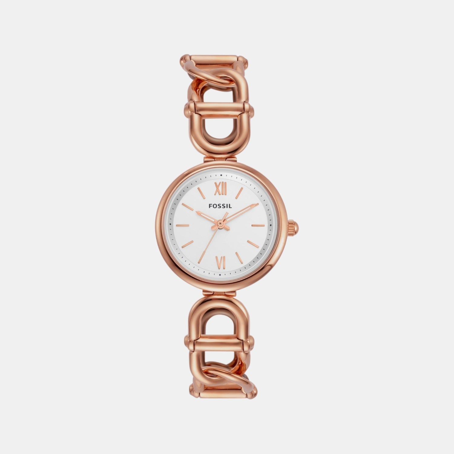 Fossil Carlie Women Quartz Silver Dial Analog Stainless Steel Watch Es5273