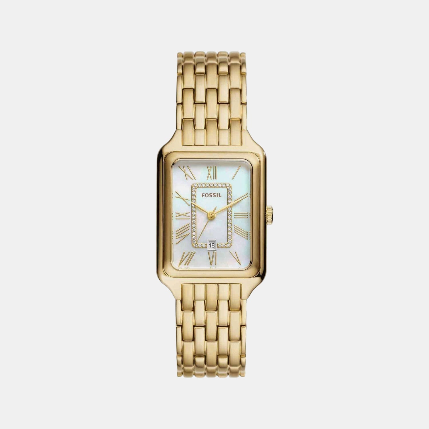 Fossil Raquel Women Quartz Mother Of Pearl Dial Analog Stainless Steel Watch Es5304