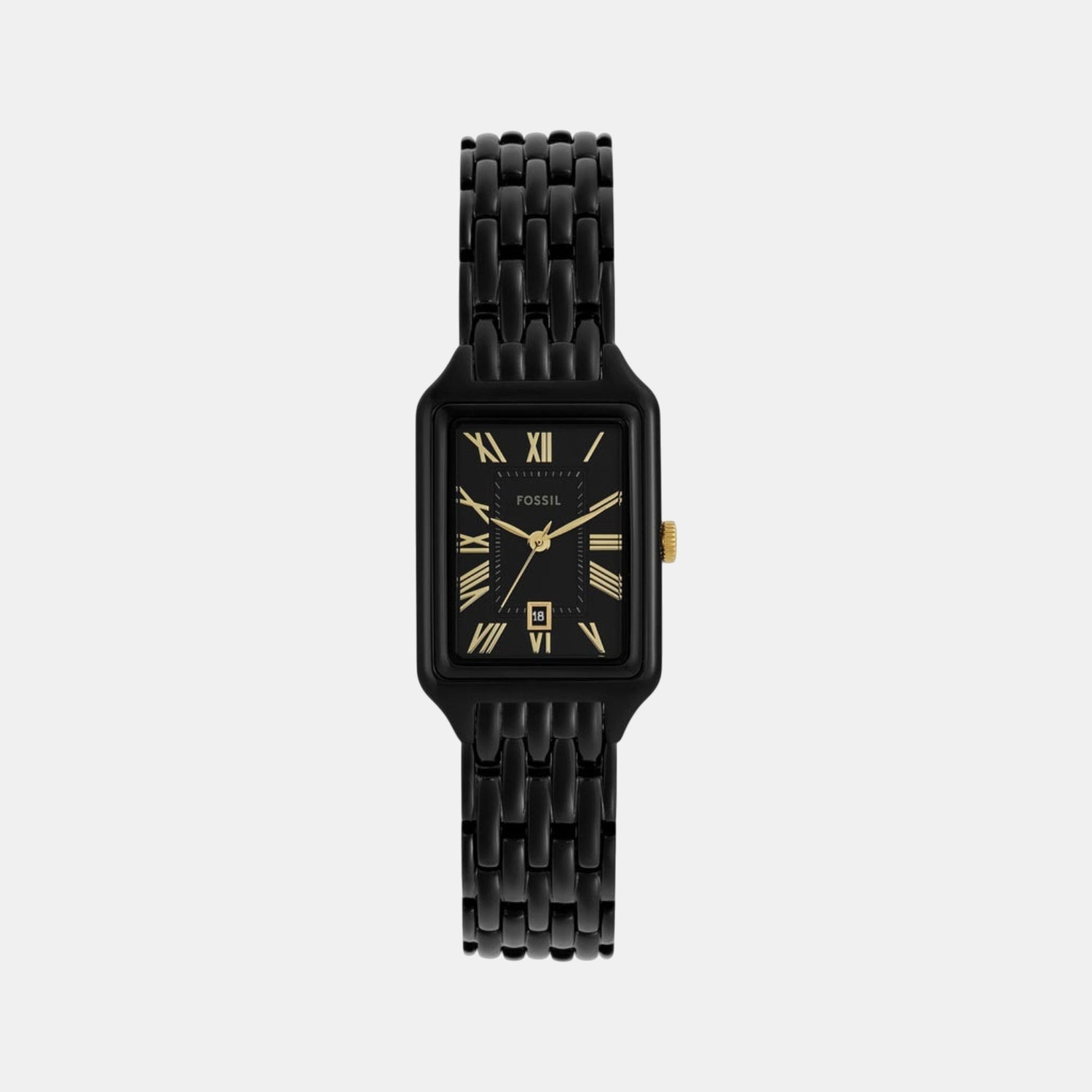 Fossil Raquel Women Quartz Black Dial Analog Stainless Steel Watch Es5385