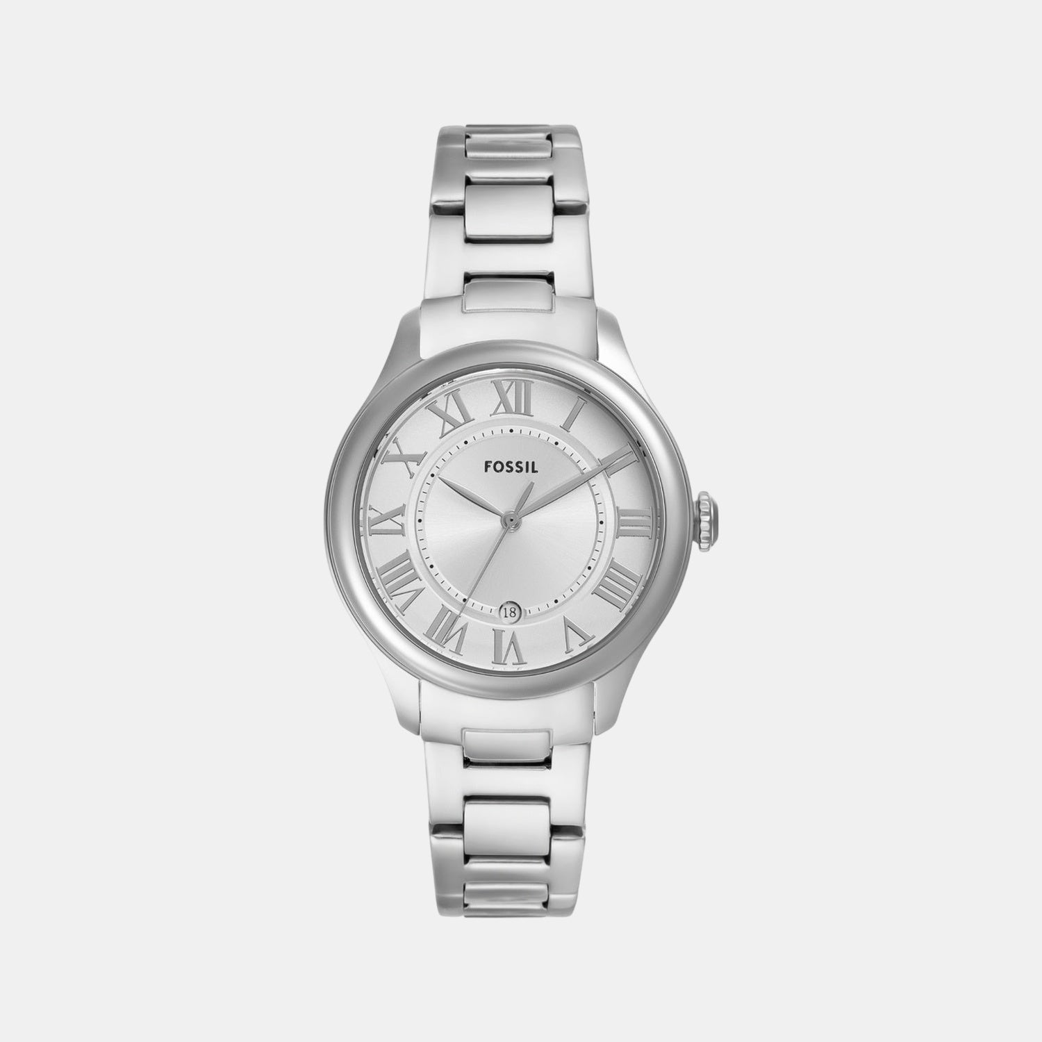 Fossil Gilmore Women Quartz Silver Dial Analog Stainless Steel Watch Es5393