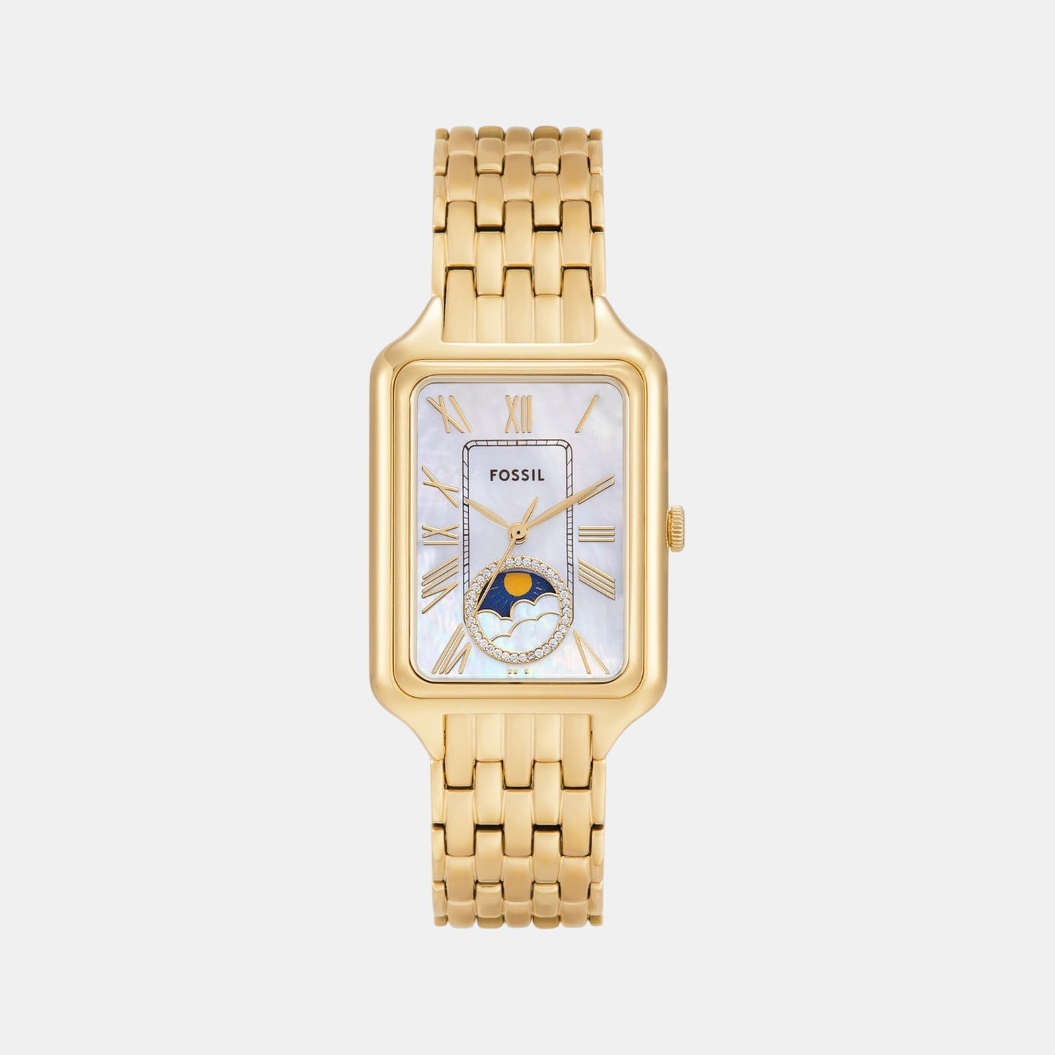 Fossil Raquel Women Quartz Mother Of Pearl Dial Analog Stainless Steel Watch Es5398