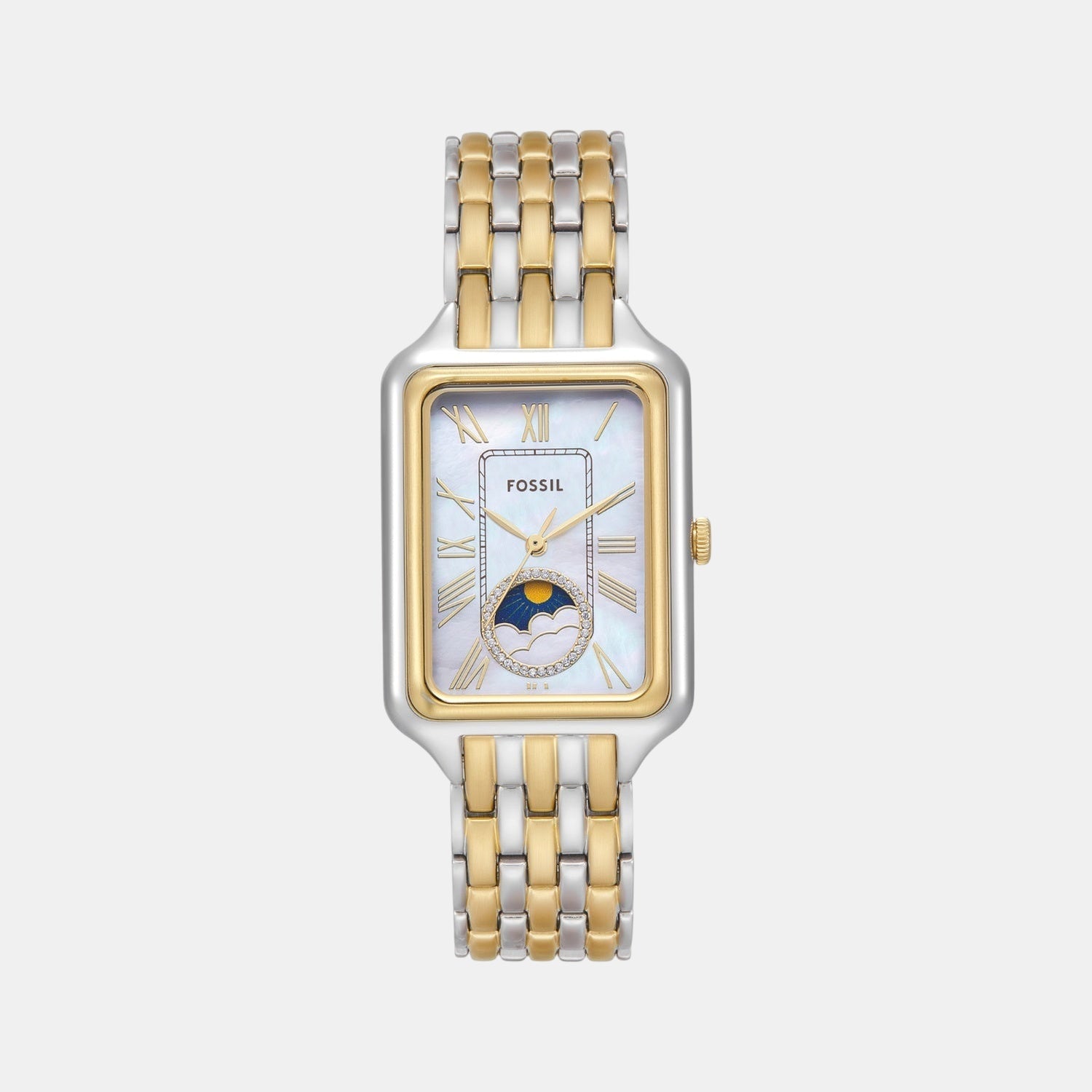 Fossil Raquel Women Quartz Mother Of Pearl Dial Analog Stainless Steel Watch Es5399