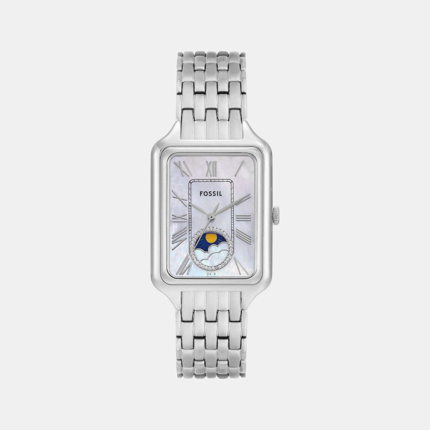 Fossil Raquel Women Quartz Mother Of Pearl Dial Analog Stainless Steel Watch Es5400
