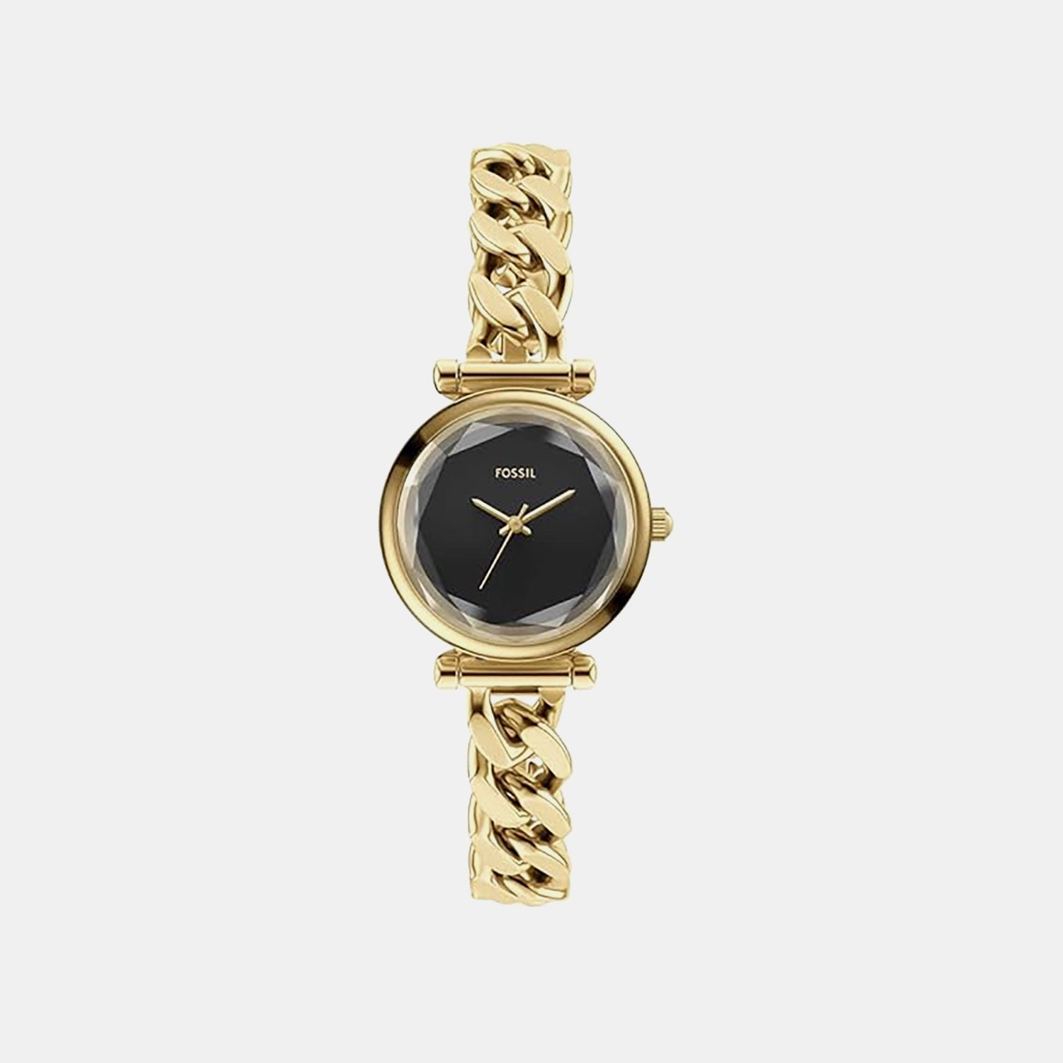 Fossil Carlie Women Quartz Black Dial Analog Stainless Steel Watch Es5440