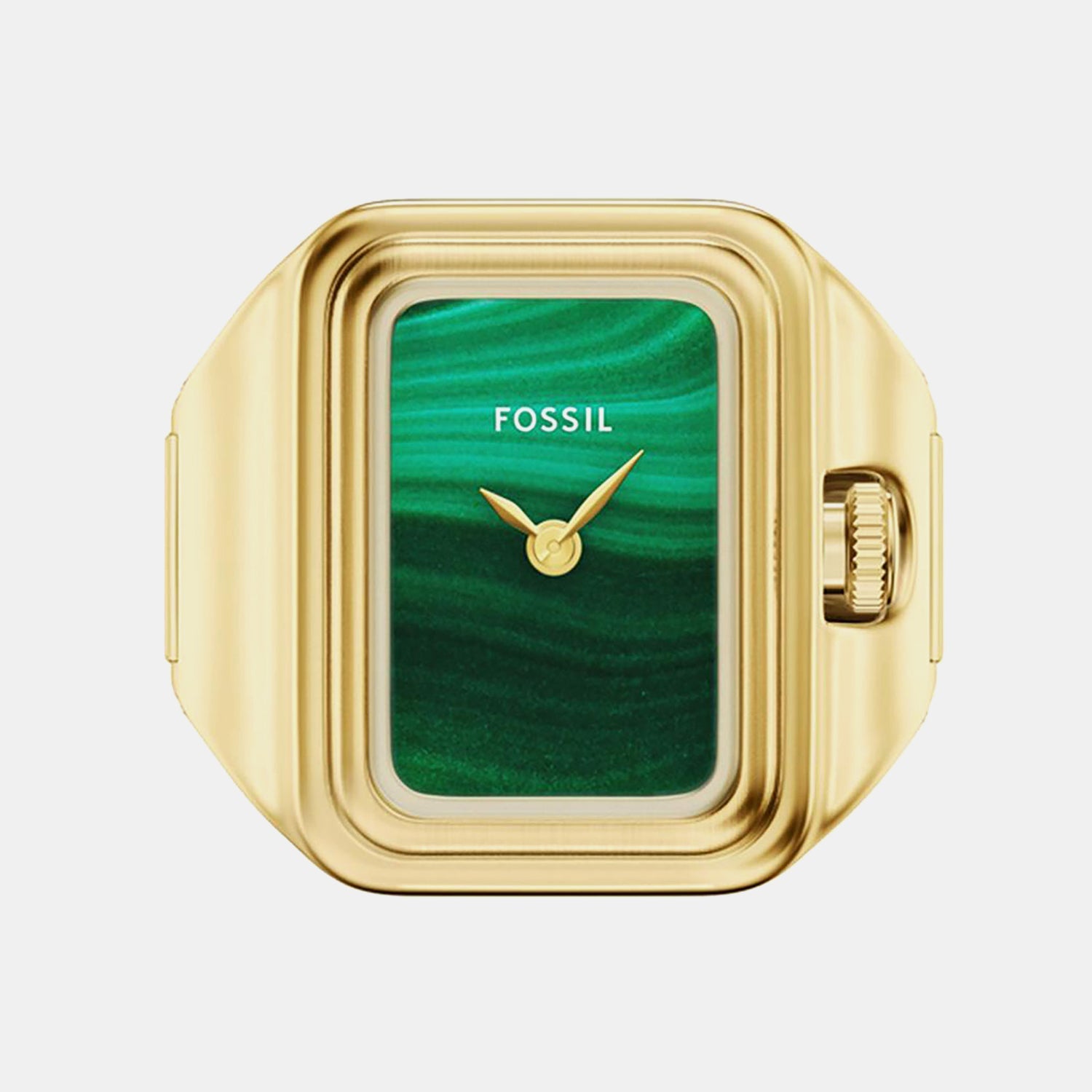 Fossil Raquel Watch Ring Women Quartz Green Dial Analog Stainless Steel Watch Es5448