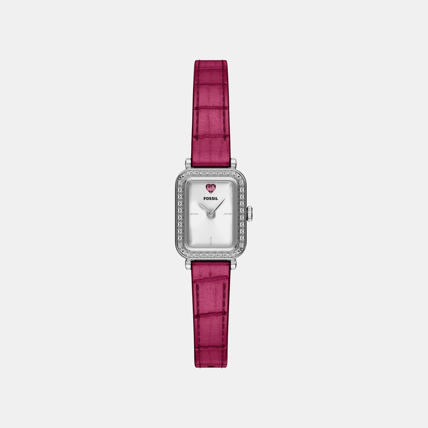 Fossil Raquel Women Quartz Silver Dial Analog Leather Watch Es5466