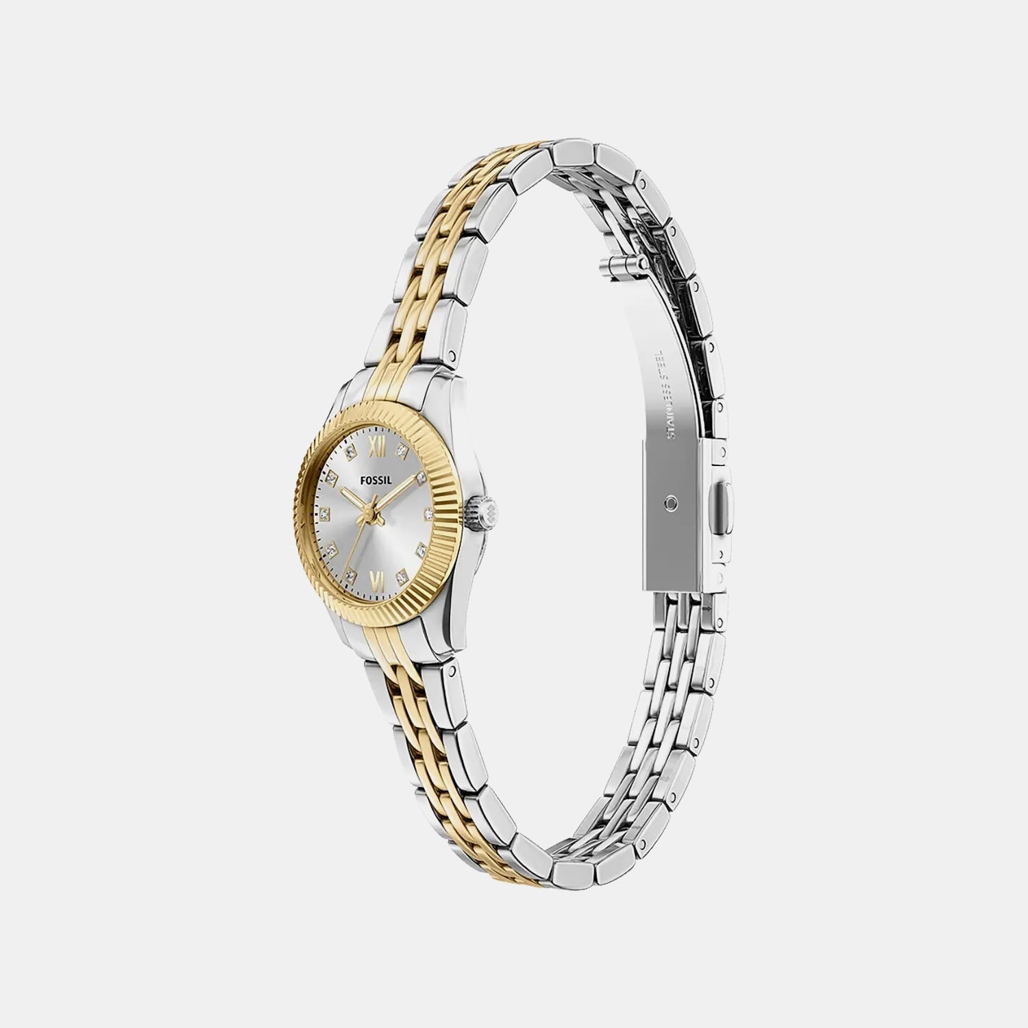 Fossil Scarlette Women Quartz Silver Dial Analog Stainless Steel Watch Es5473