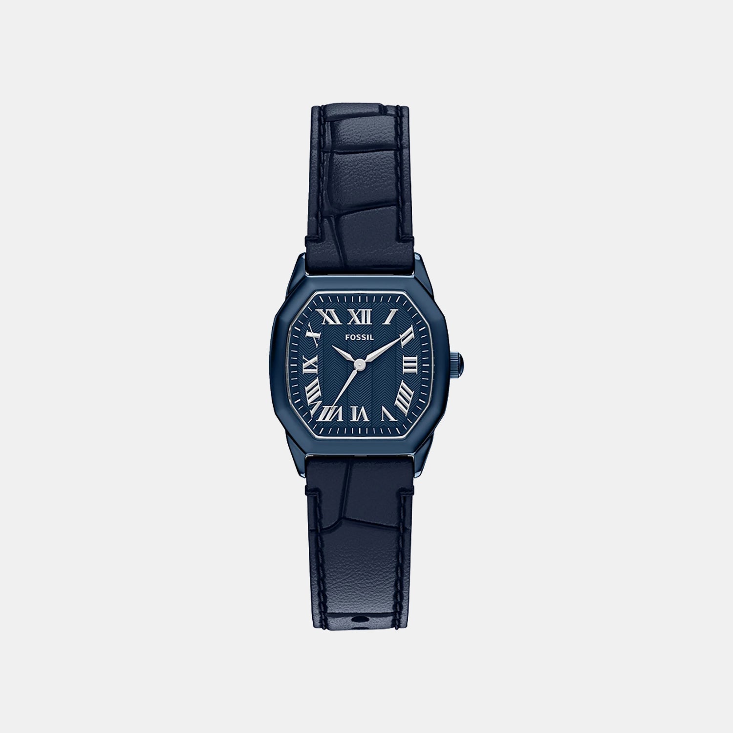 Fossil Harlow Women Quartz Blue Dial Analog Leather Watch Es5481