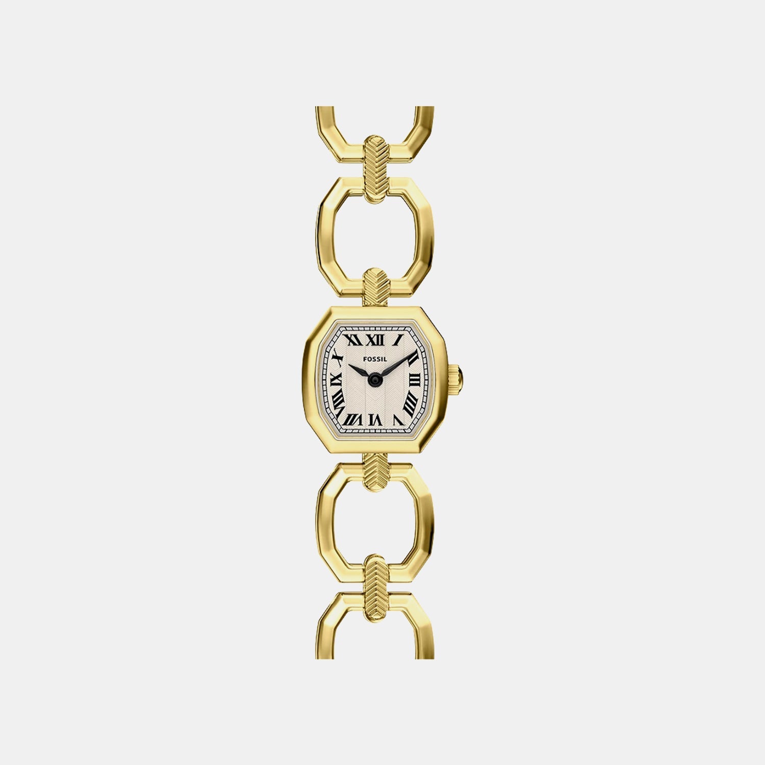 Fossil Harlow Mini Women Quartz Cream Dial Analog Stainless Steel Watch Es5483