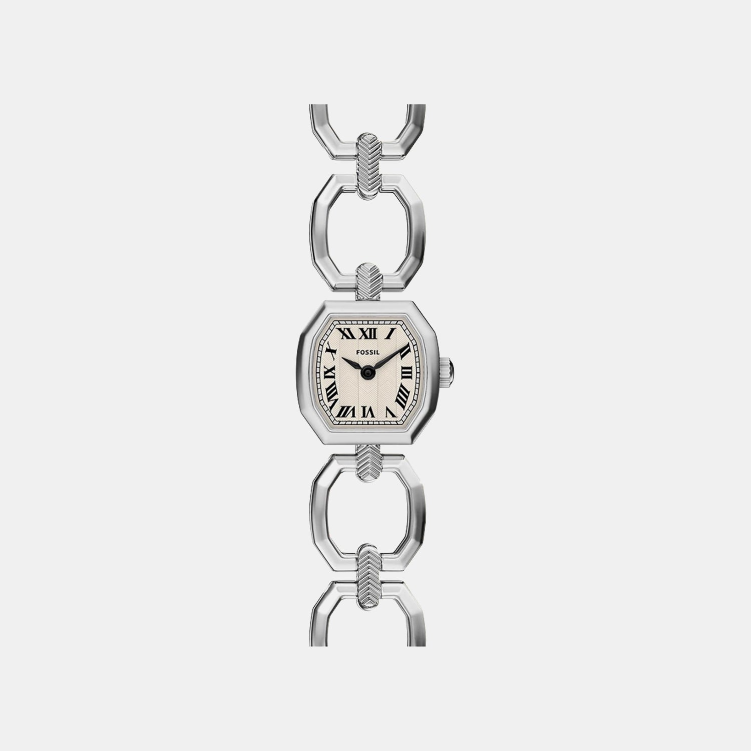 Fossil Harlow Mini Women Quartz Cream Dial Analog Stainless Steel Watch Es5485