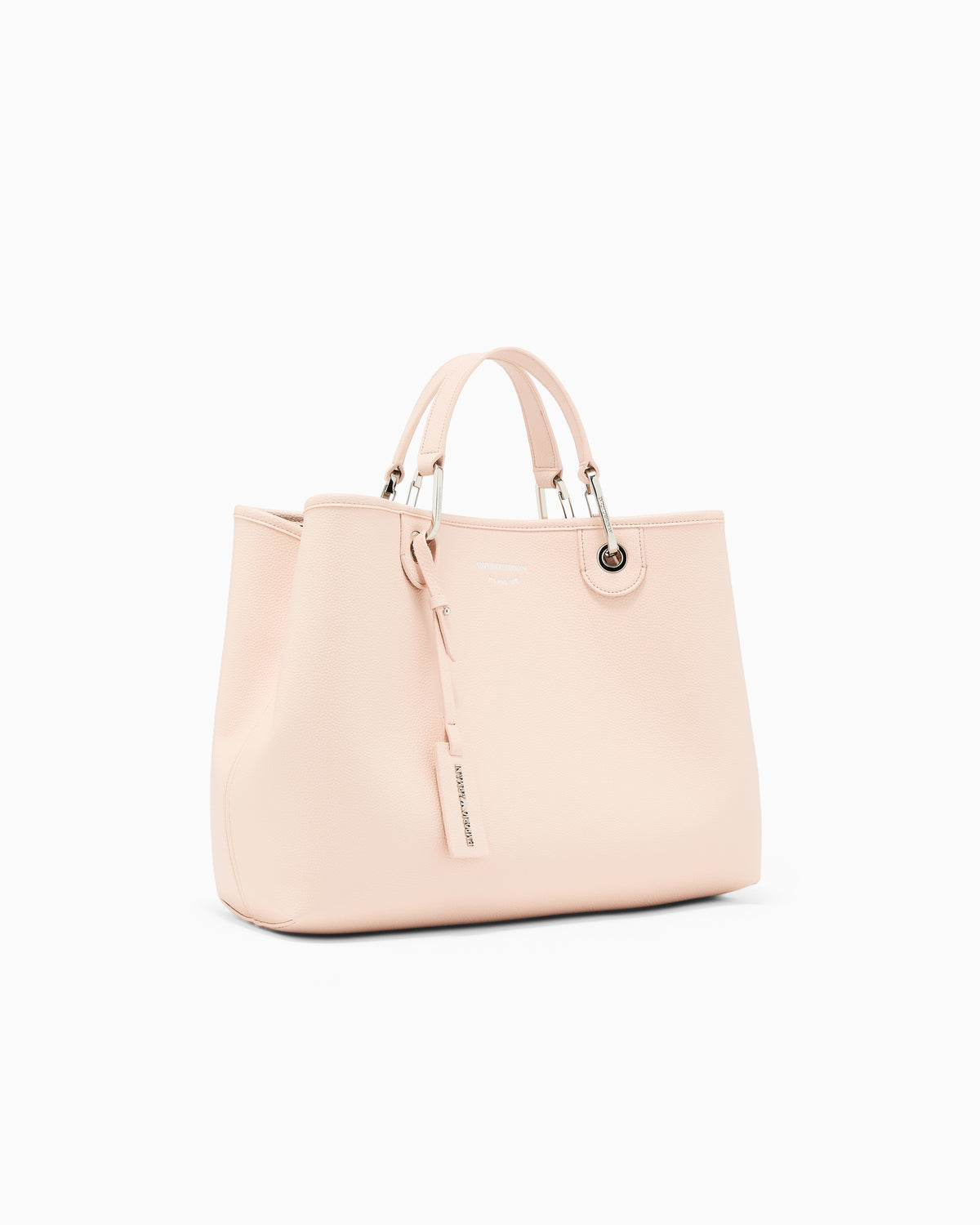 Emporio Armani Shopping bag with a pebbled texture and dual top handles