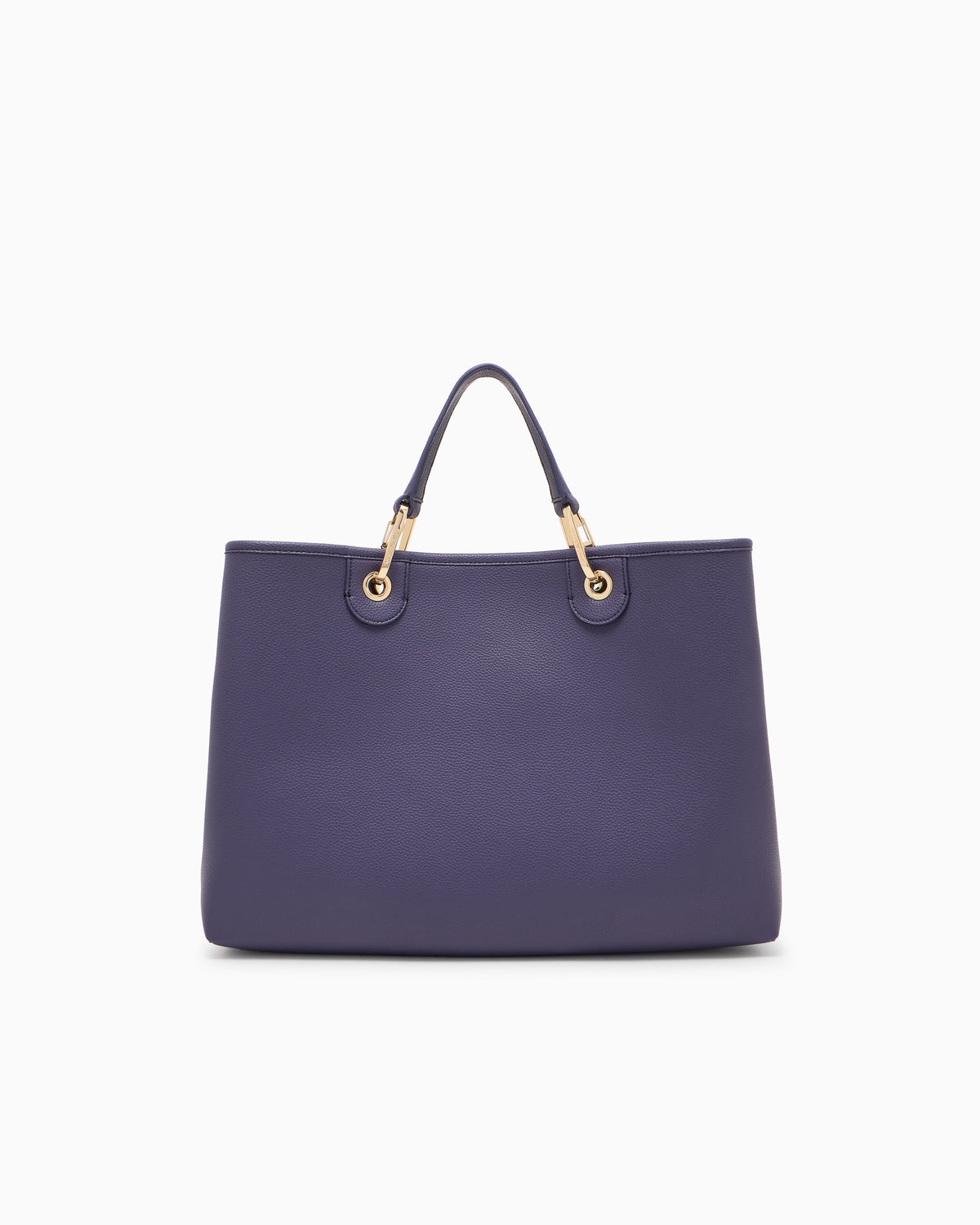 Emporio Armani Shopping bag with a pebbled texture and dual top handles